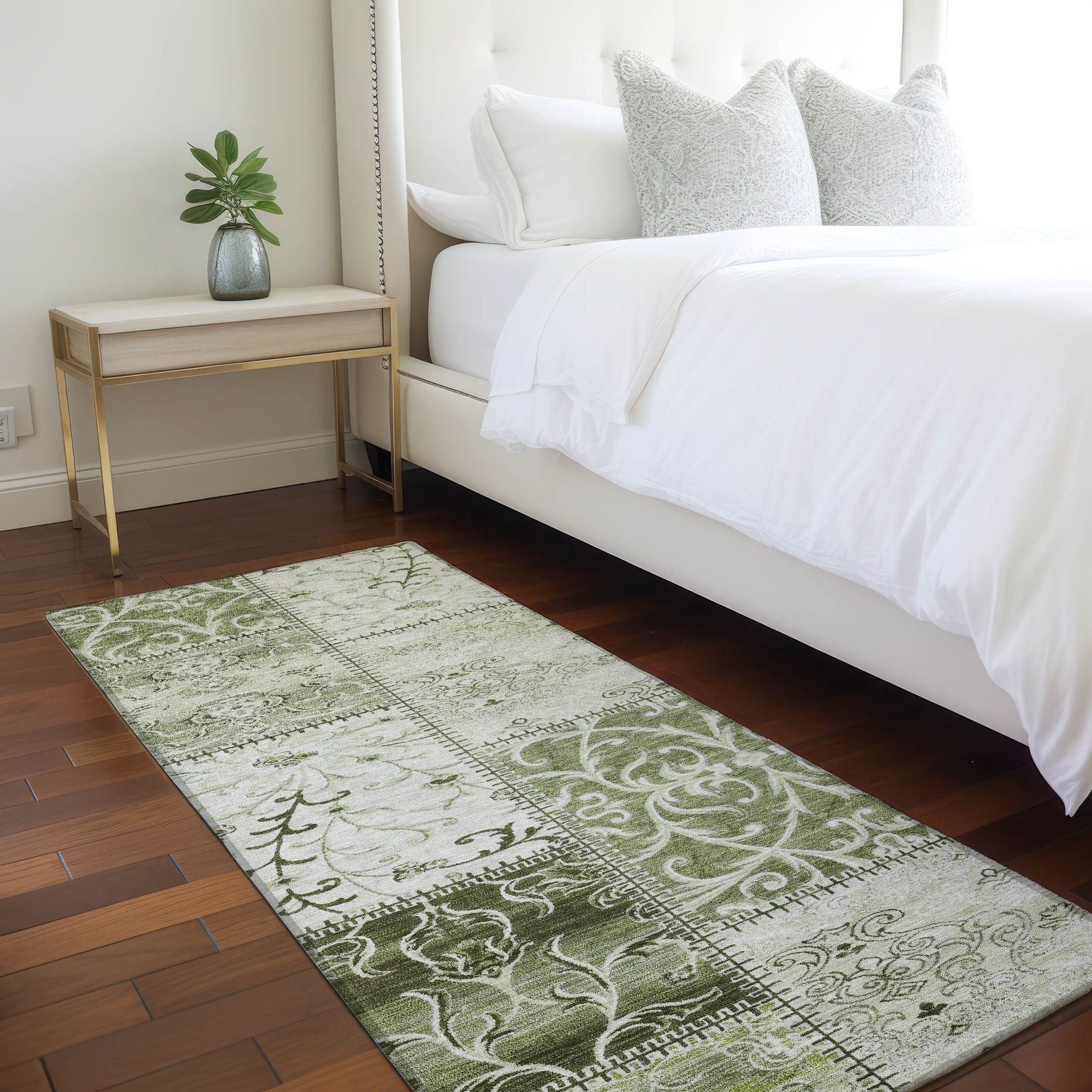 Machine Made ACN566 Green  Rugs #color_green 