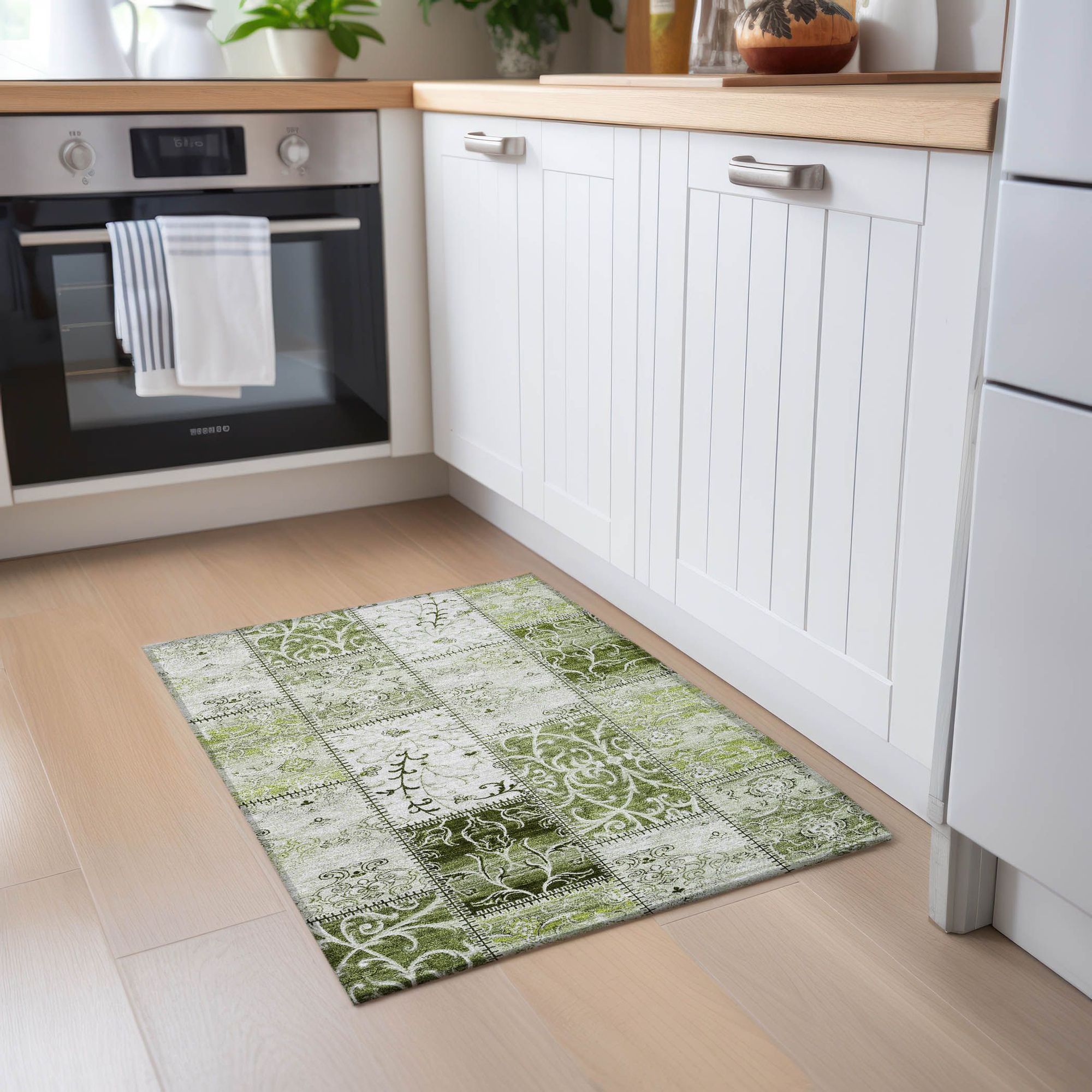 Machine Made ACN566 Green  Rugs #color_green 