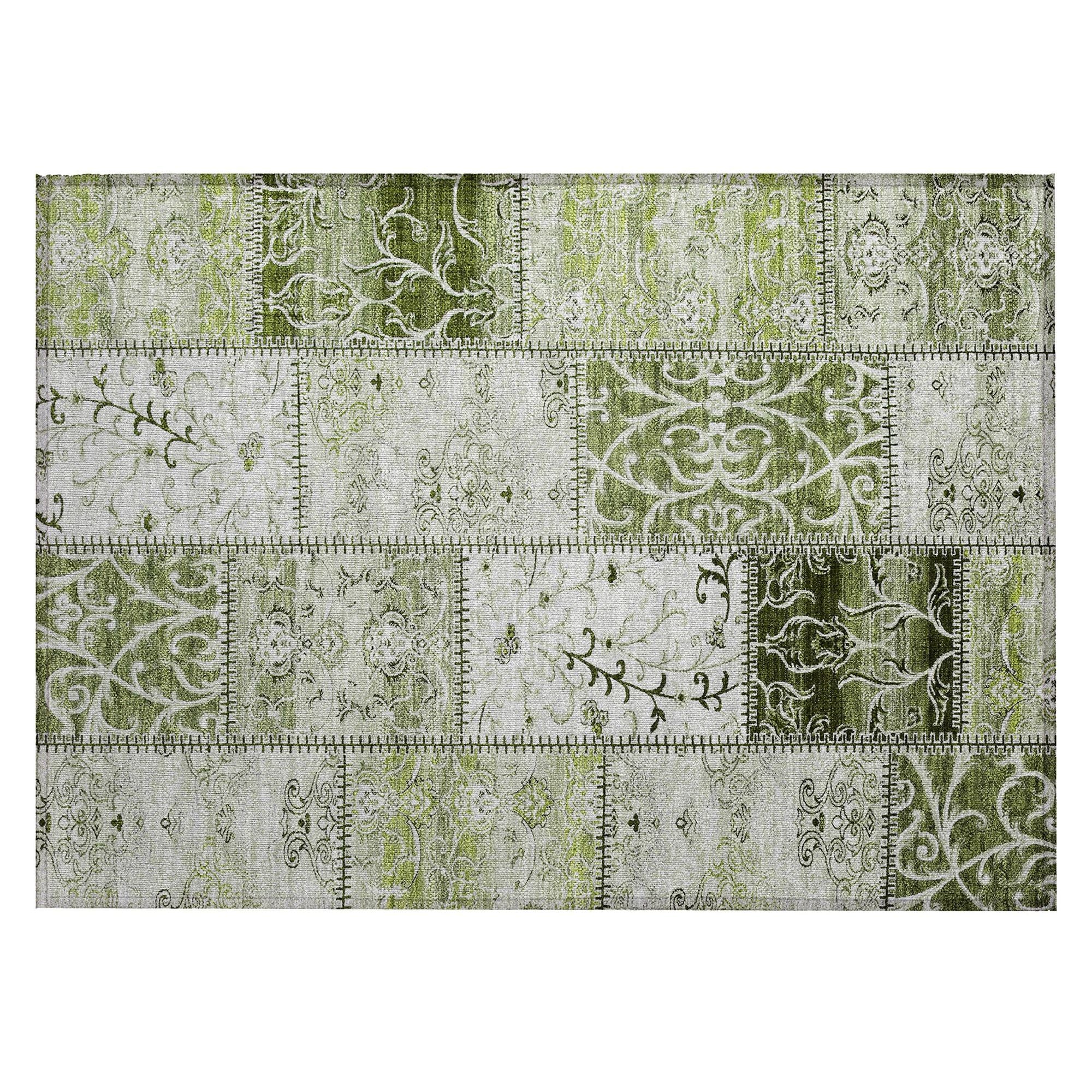 Machine Made ACN566 Green  Rugs #color_green 