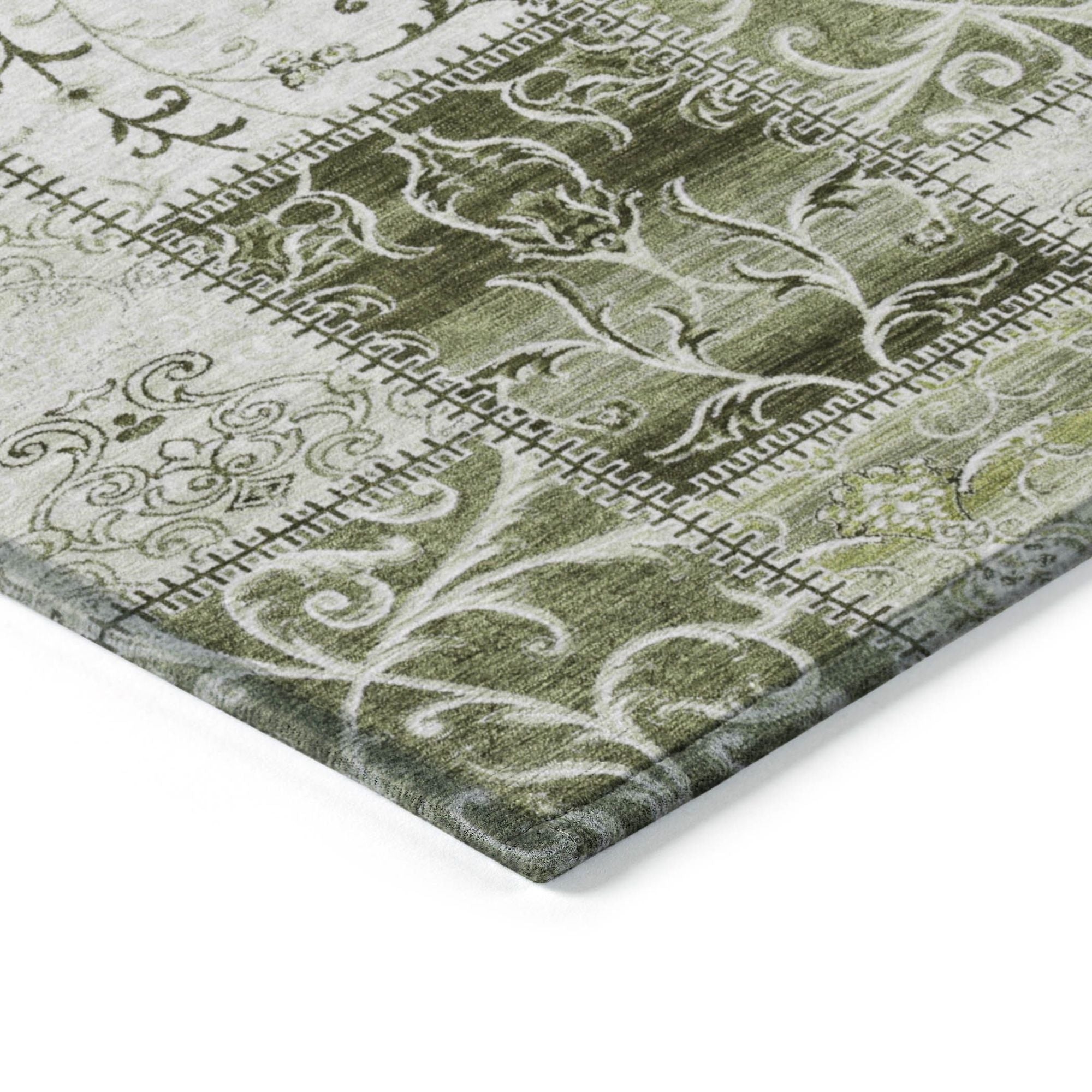 Machine Made ACN566 Green  Rugs #color_green 