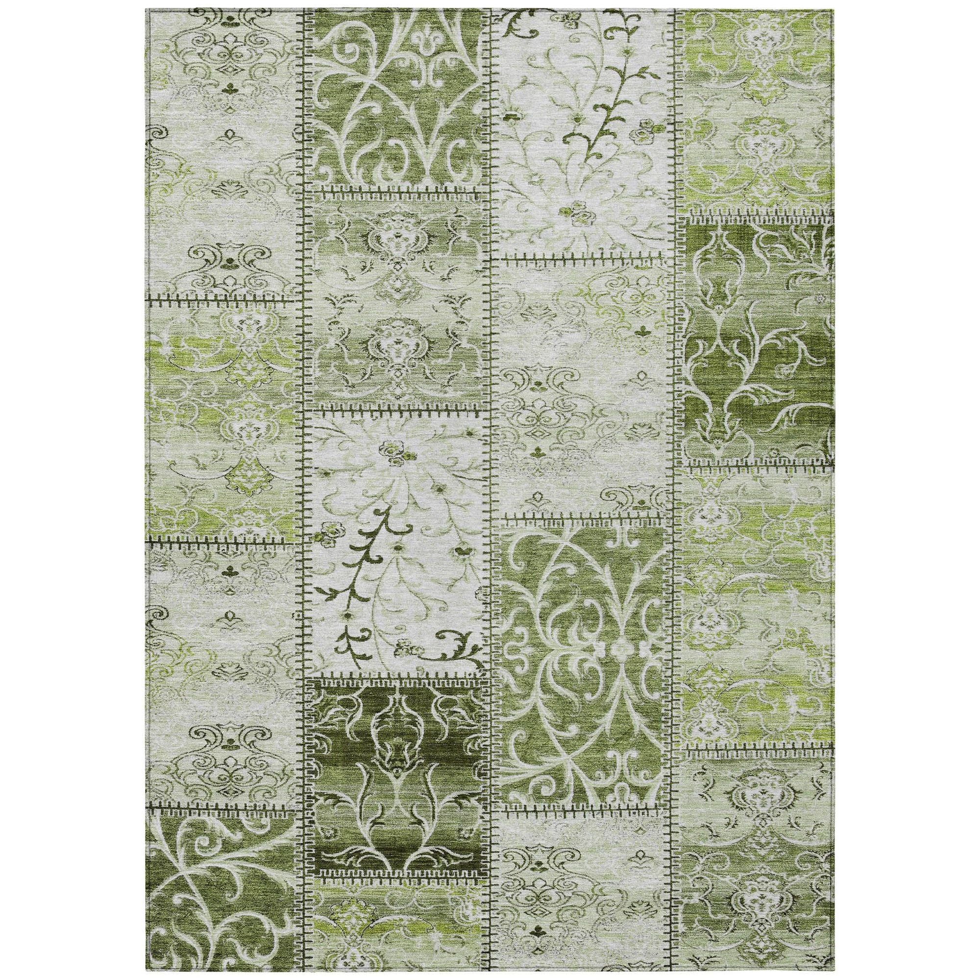 Machine Made ACN566 Green  Rugs #color_green 