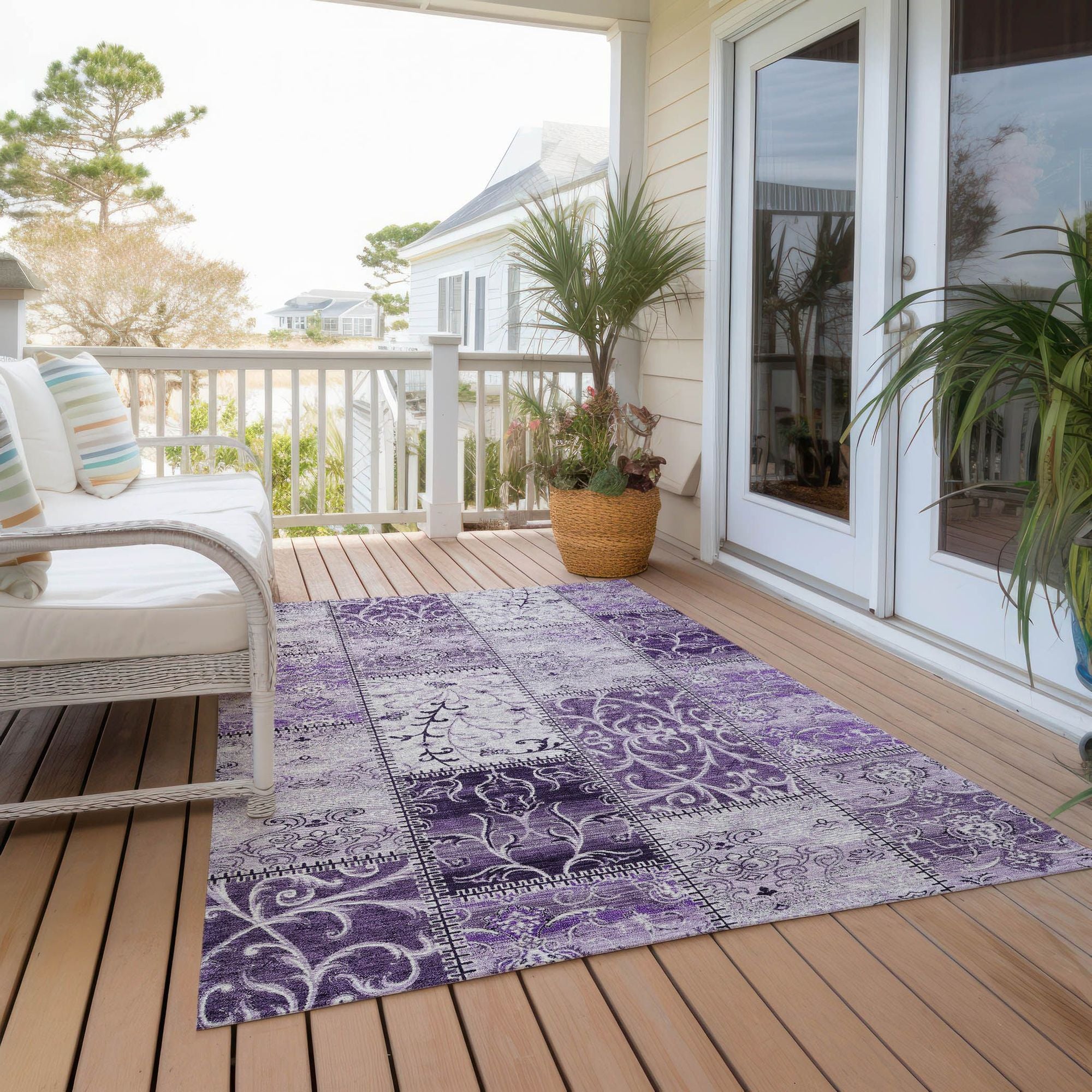 Machine Made ACN566 Purple  Rugs #color_purple 