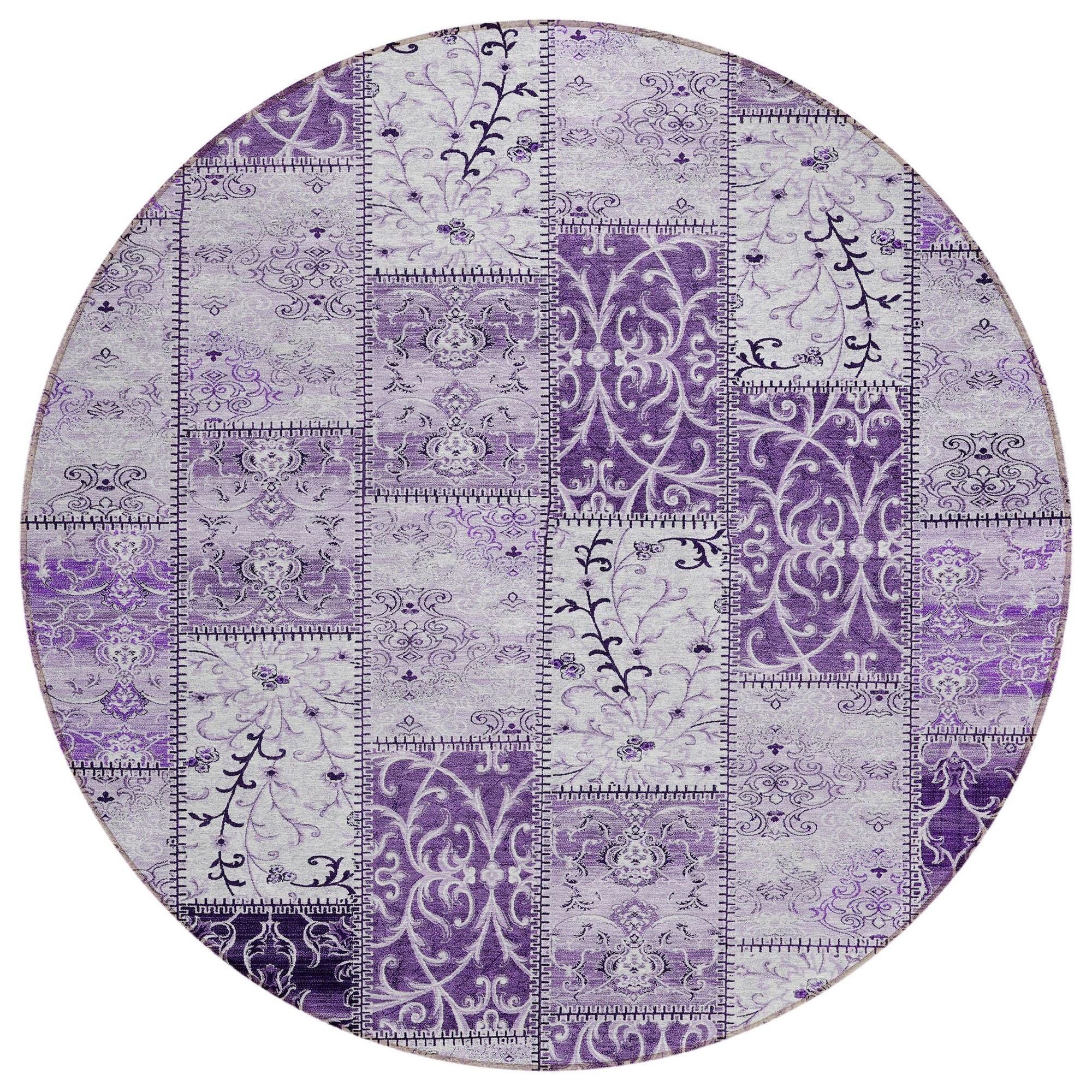 Machine Made ACN566 Purple  Rugs #color_purple 