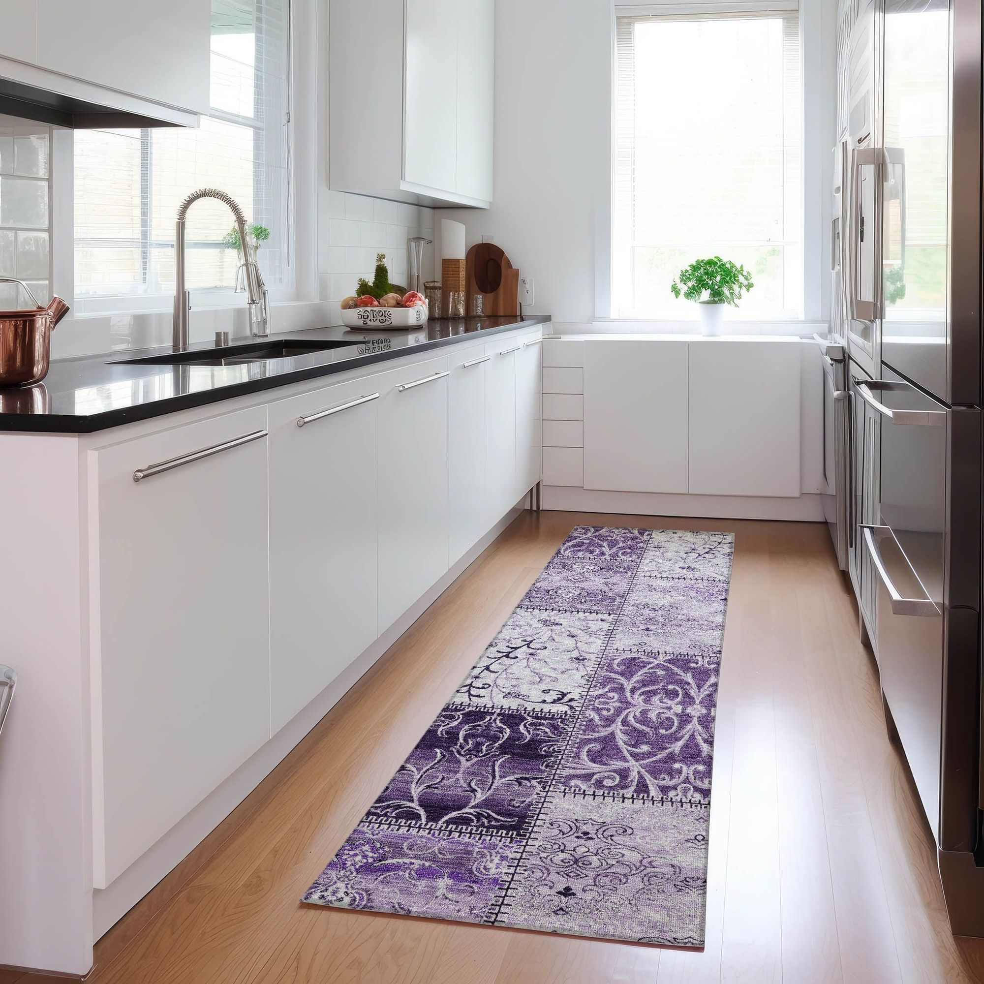 Machine Made ACN566 Purple  Rugs #color_purple 