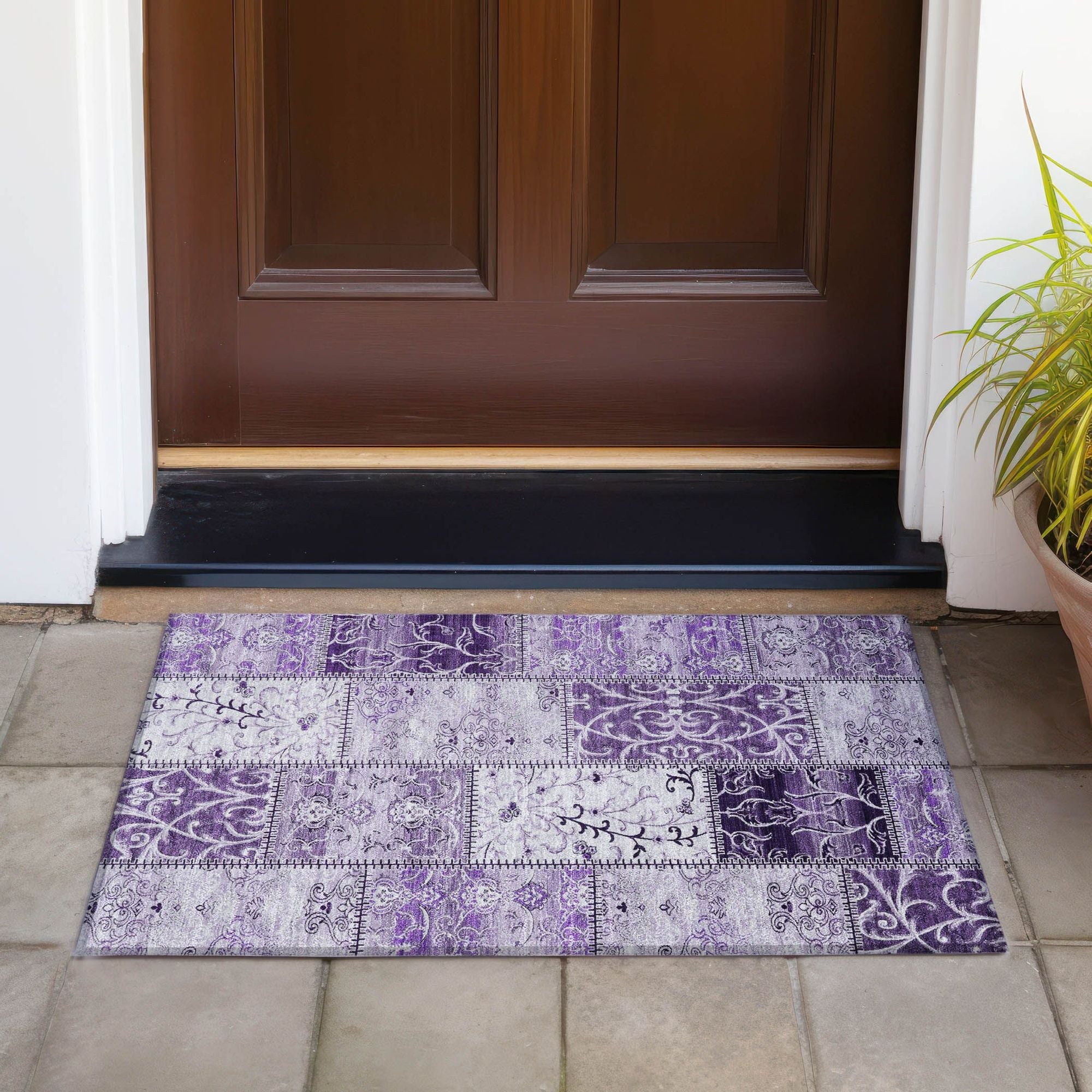 Machine Made ACN566 Purple  Rugs #color_purple 