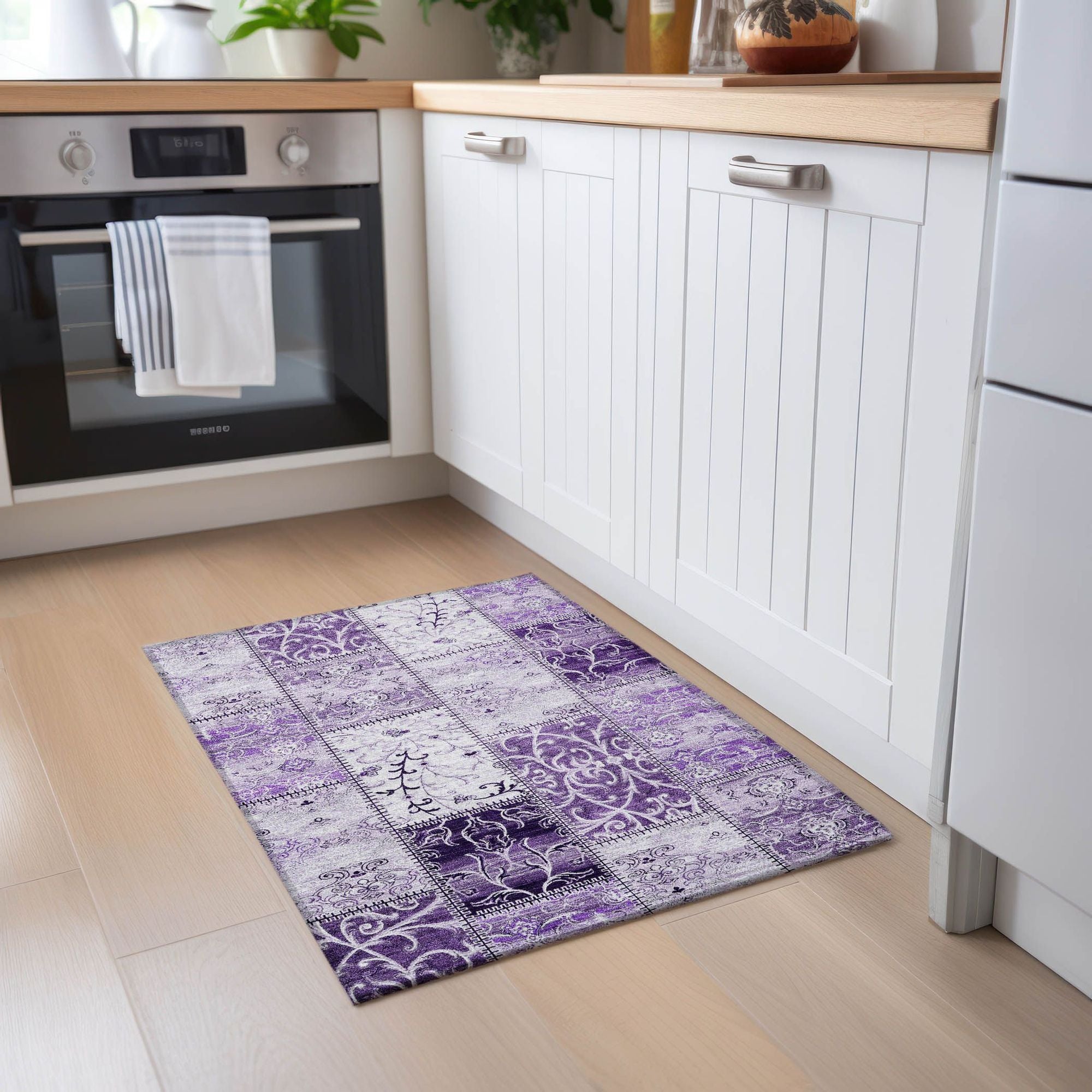 Machine Made ACN566 Purple  Rugs #color_purple 