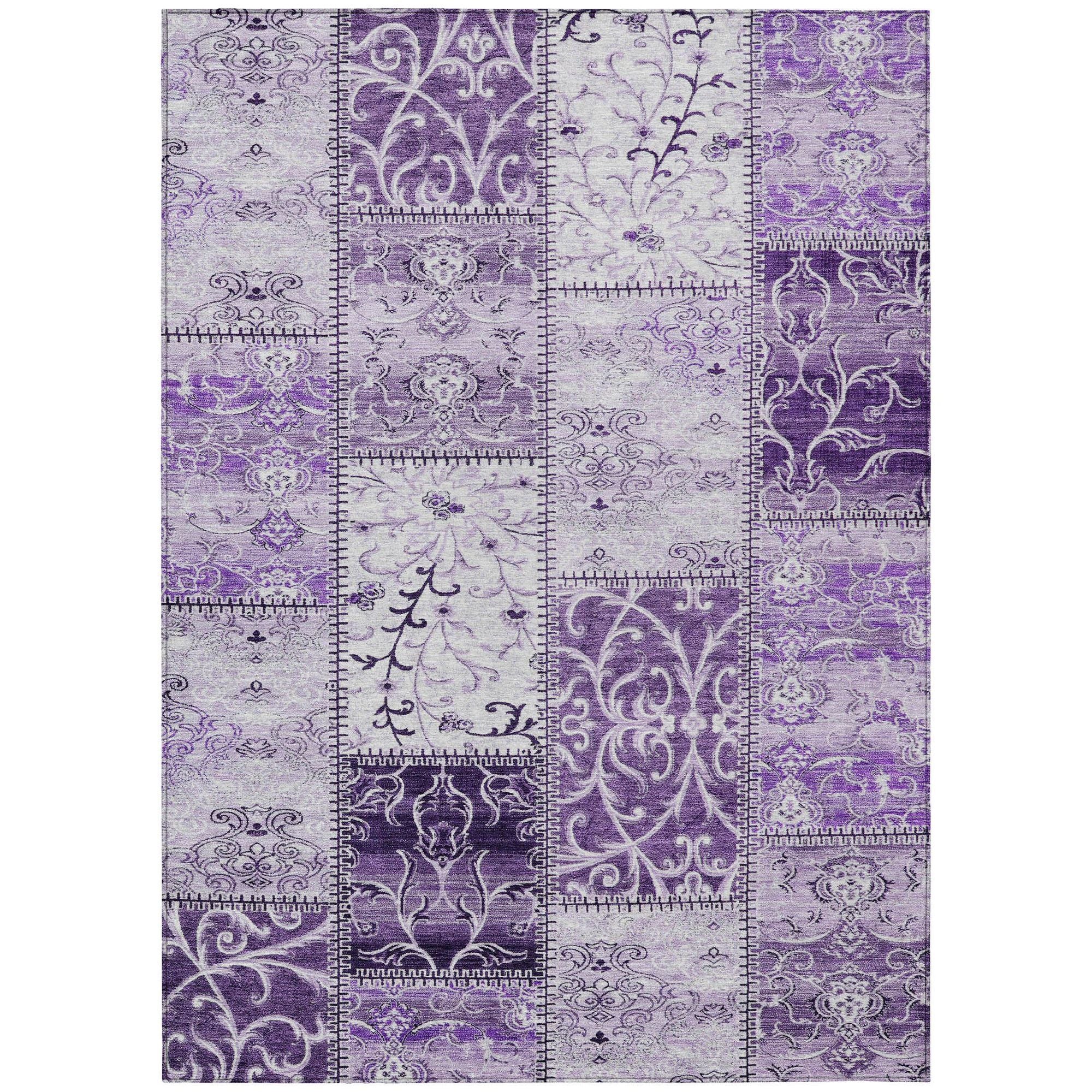 Machine Made ACN566 Purple  Rugs #color_purple 