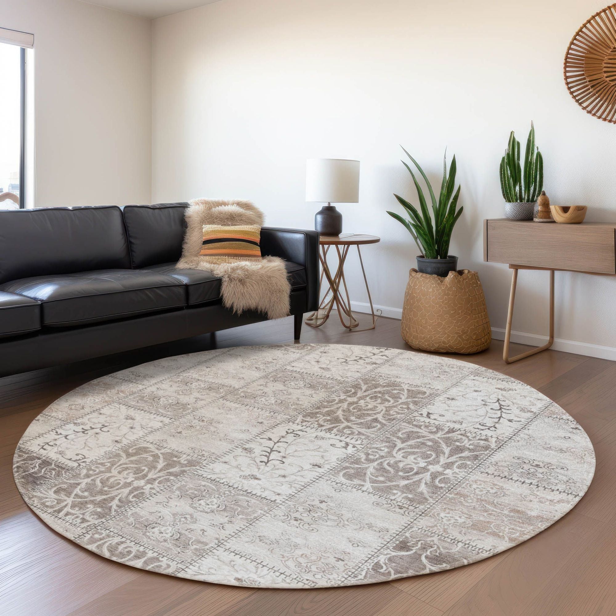 Machine Made ACN566 Taupe Brown Rugs #color_taupe brown