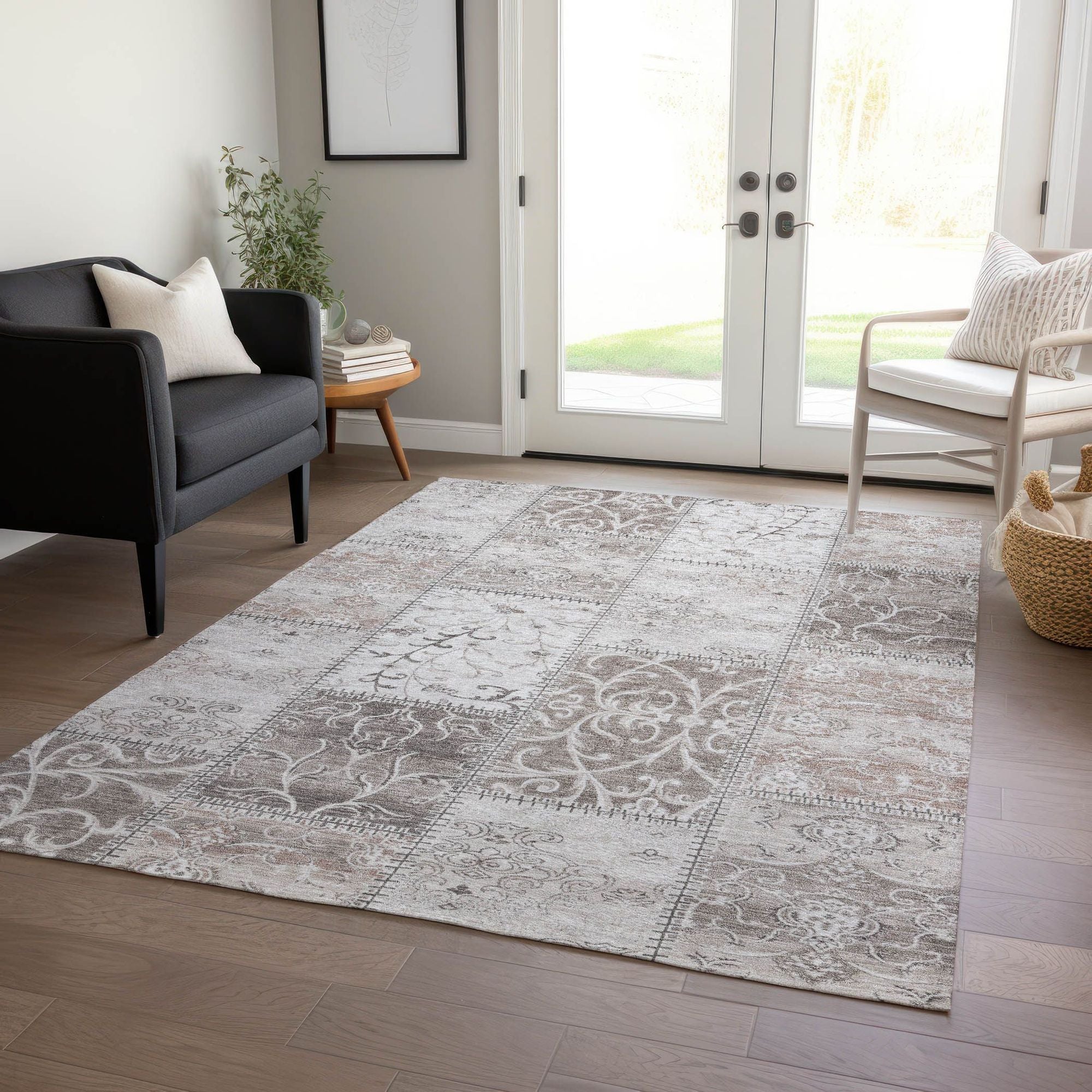 Machine Made ACN566 Taupe Brown Rugs #color_taupe brown