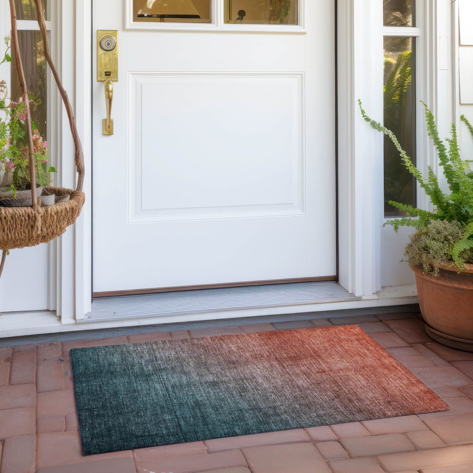 Machine Made ACN569 Teal  Rugs #color_teal 