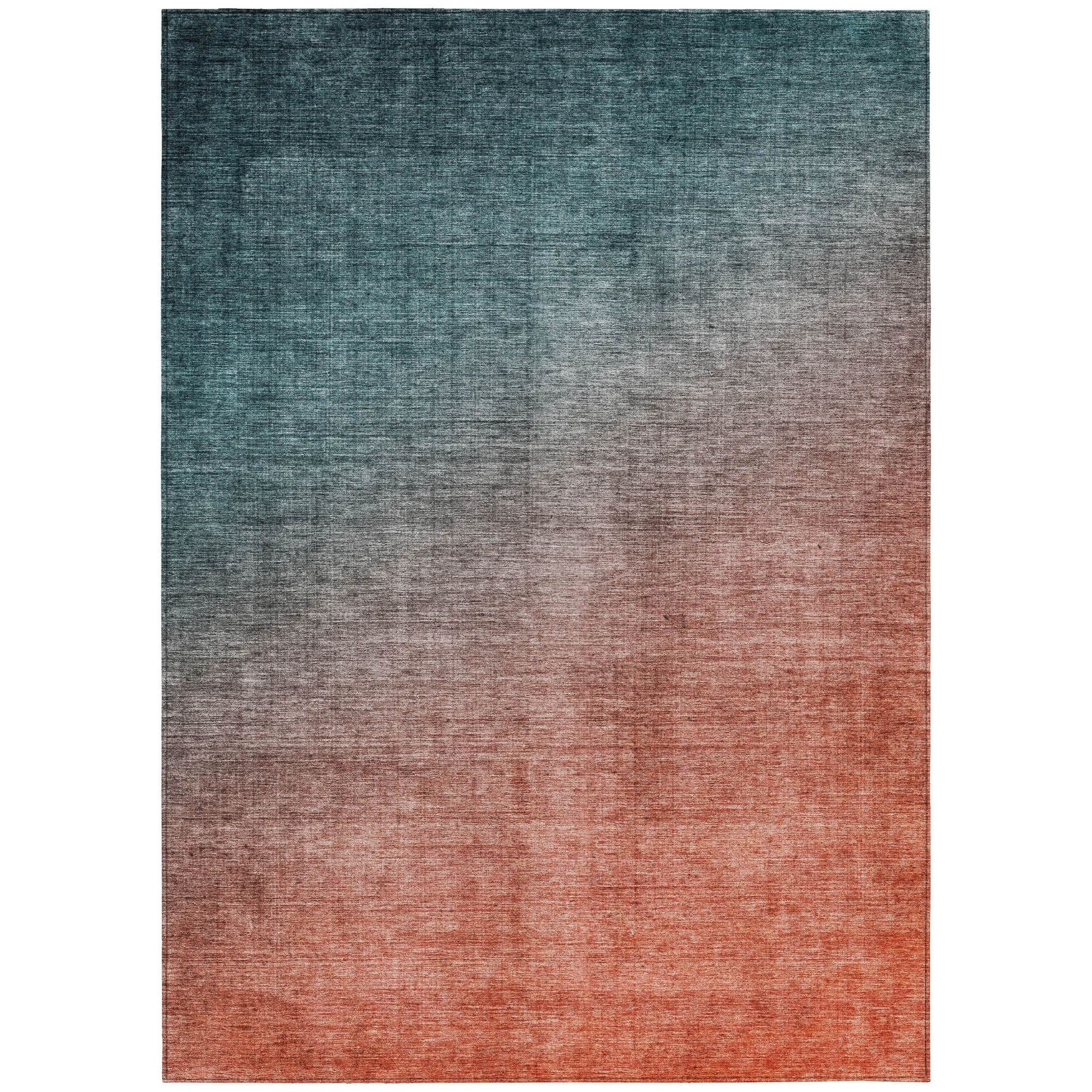 Machine Made ACN569 Teal  Rugs #color_teal 