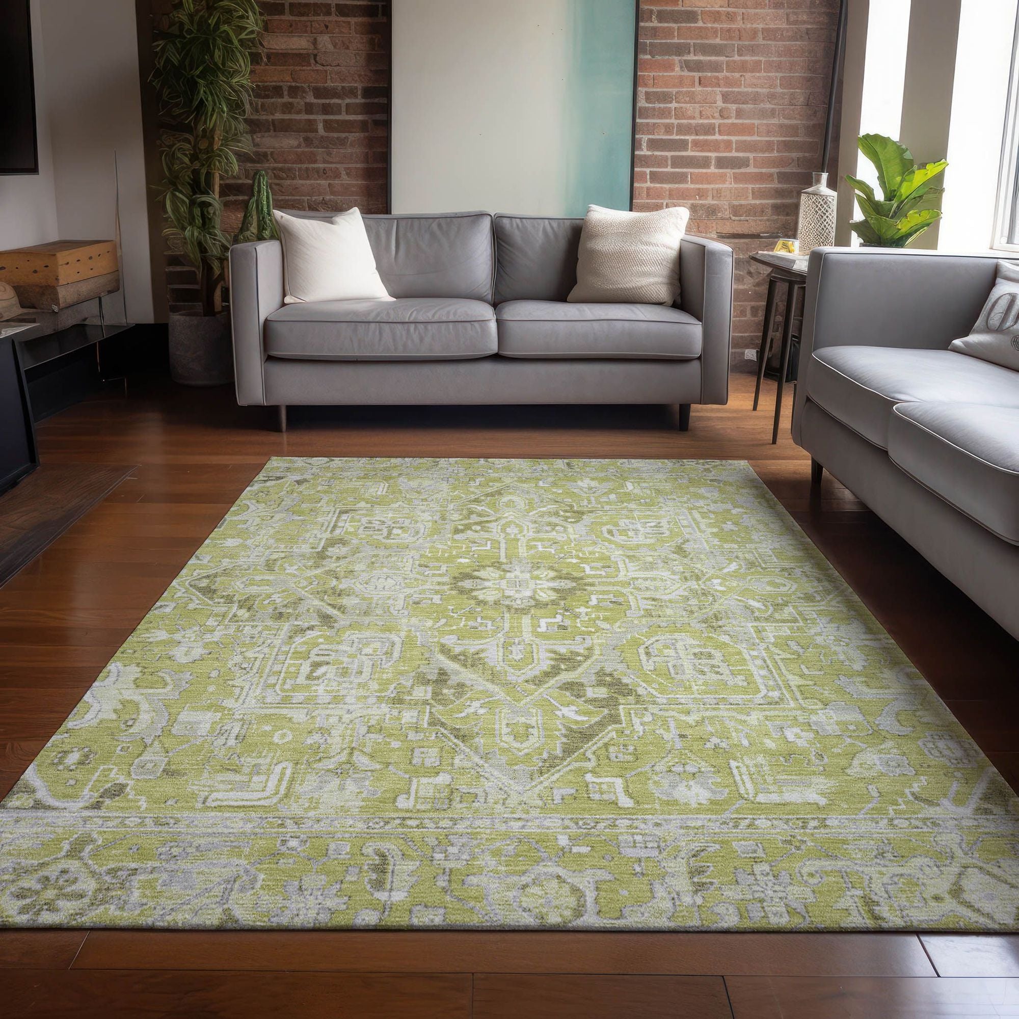 Machine Made ACN570 Aloe Green Rugs #color_aloe green