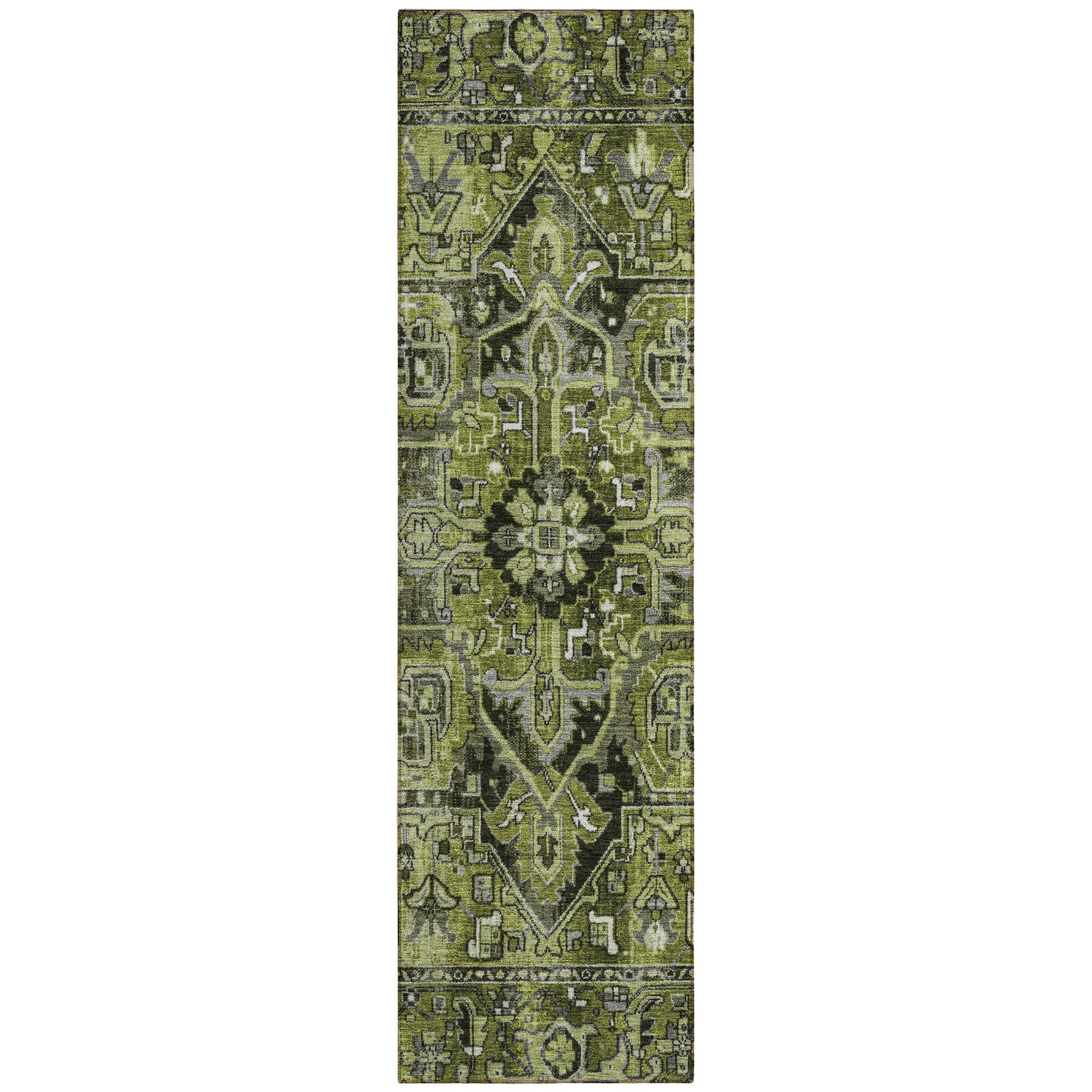 Machine Made ACN570 Olive Green Rugs #color_olive green