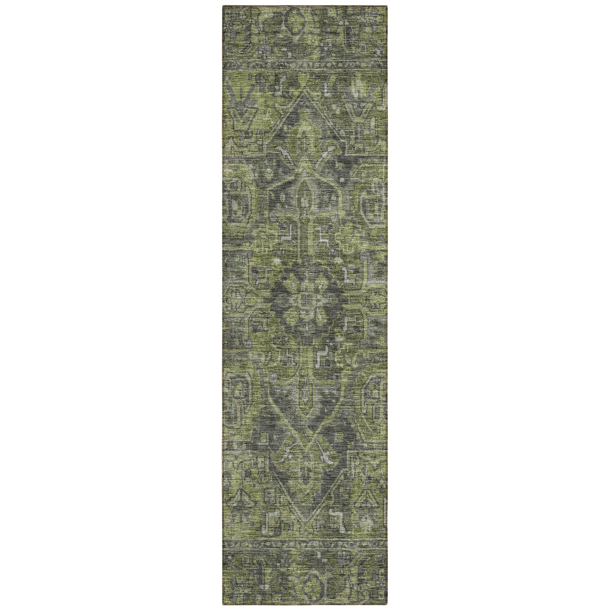 Machine Made ACN571 Green  Rugs #color_green 