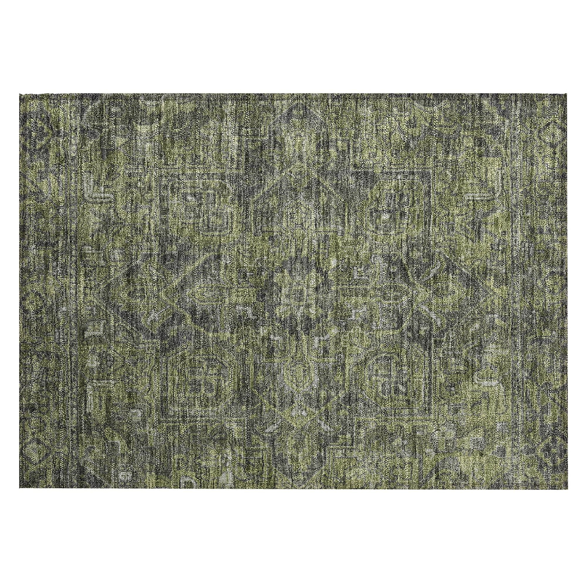 Machine Made ACN571 Green  Rugs #color_green 