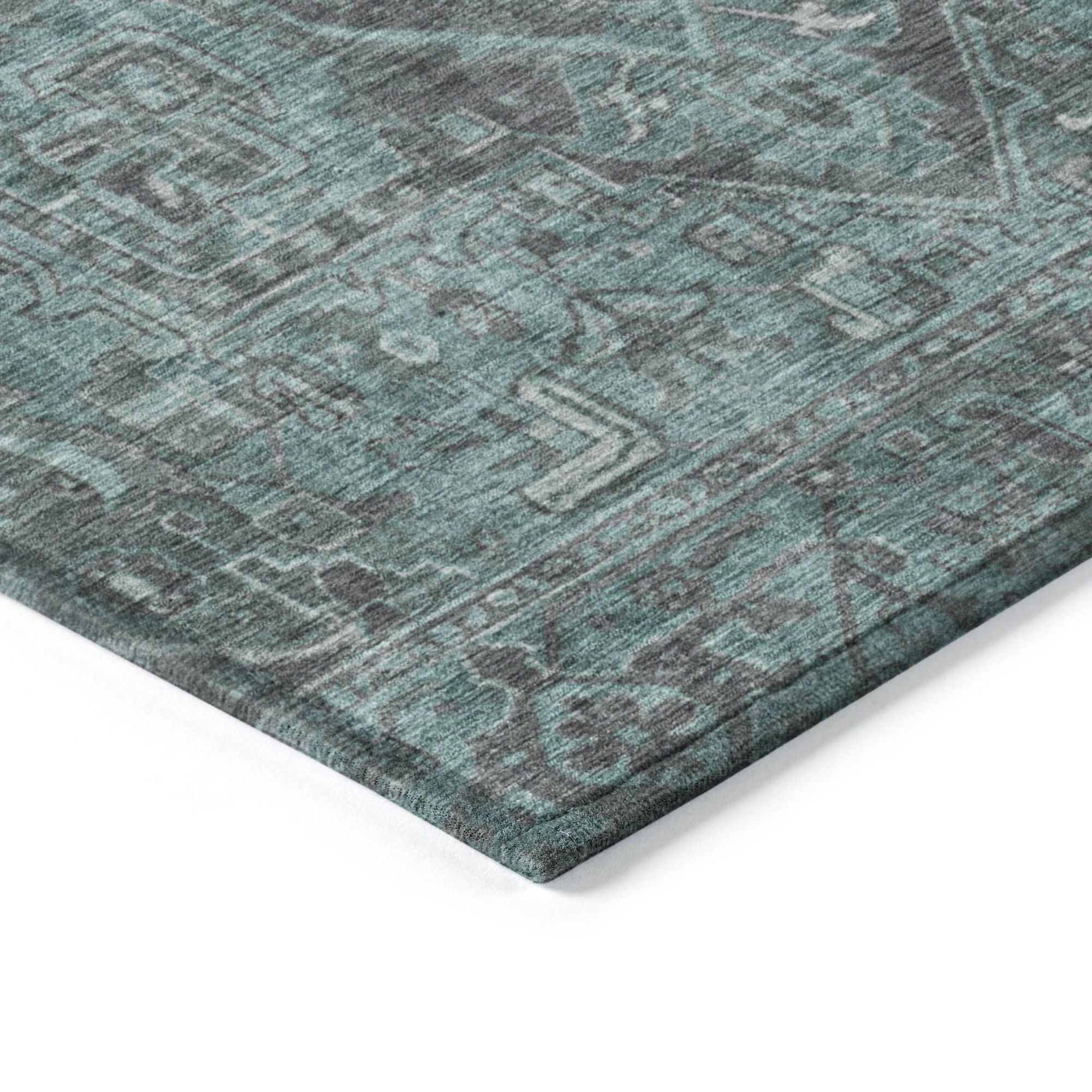 Machine Made ACN571 Turquoise Teal Rugs #color_turquoise teal