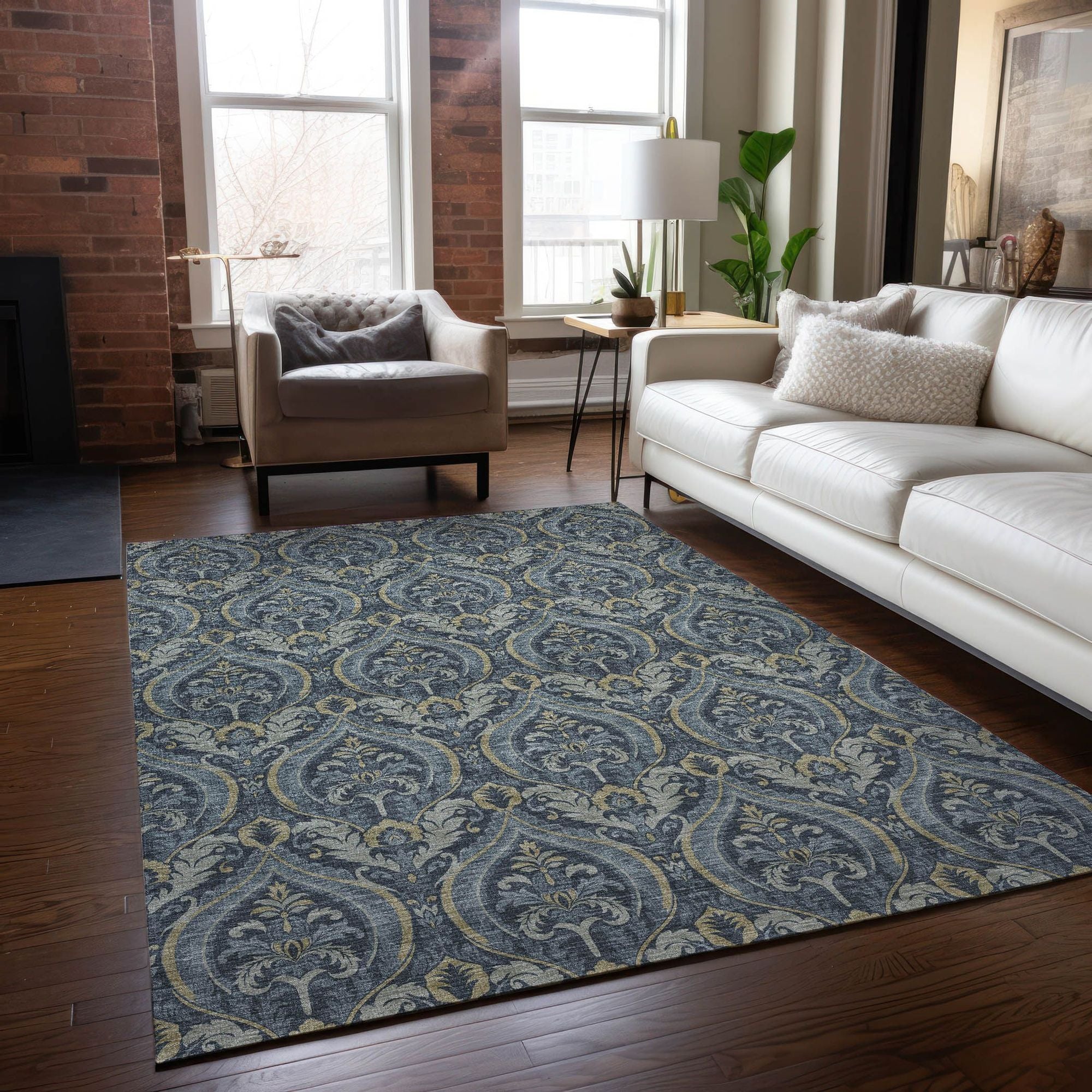 Machine Made ACN572 Blue  Rugs #color_blue 