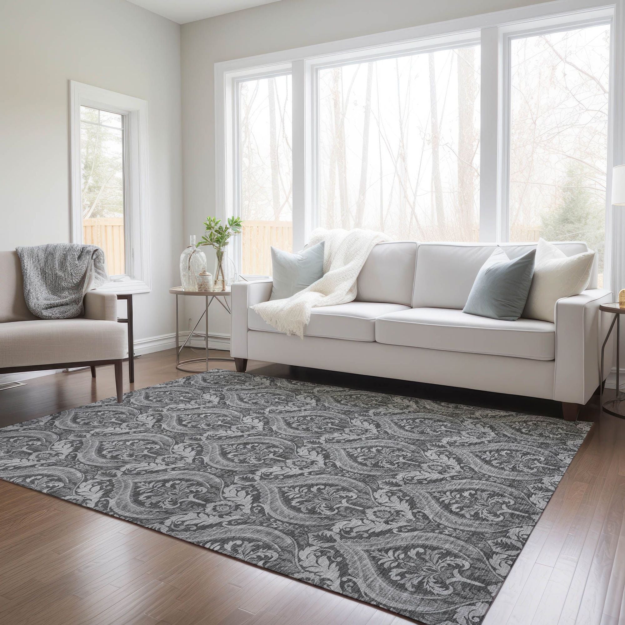 Machine Made ACN572 Gray  Rugs #color_gray 