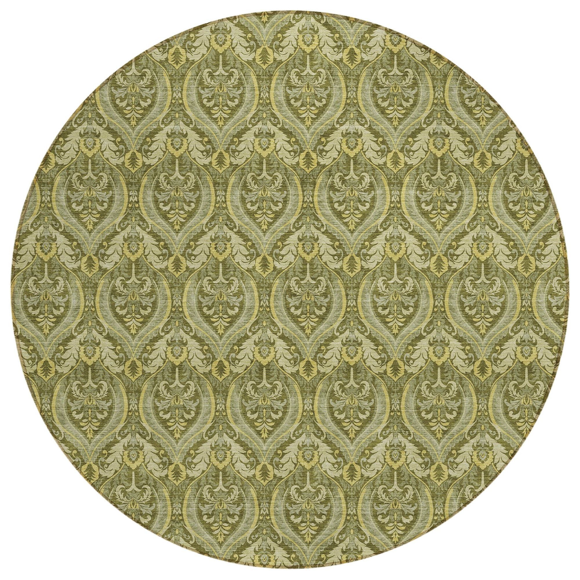 Machine Made ACN572 Green  Rugs #color_green 