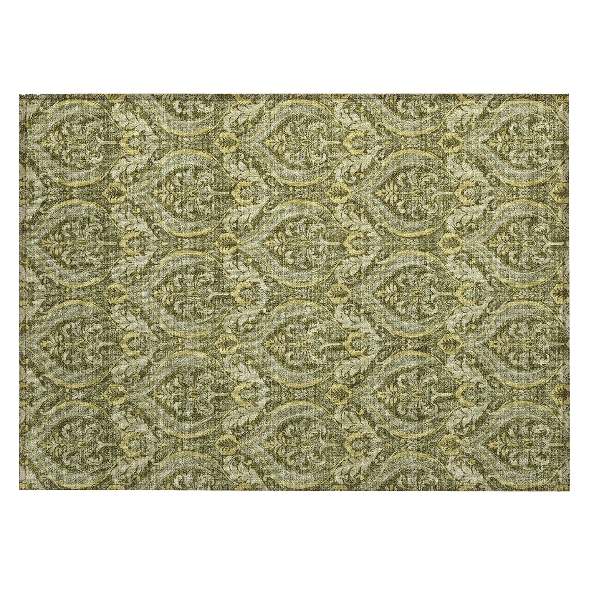 Machine Made ACN572 Green  Rugs #color_green 