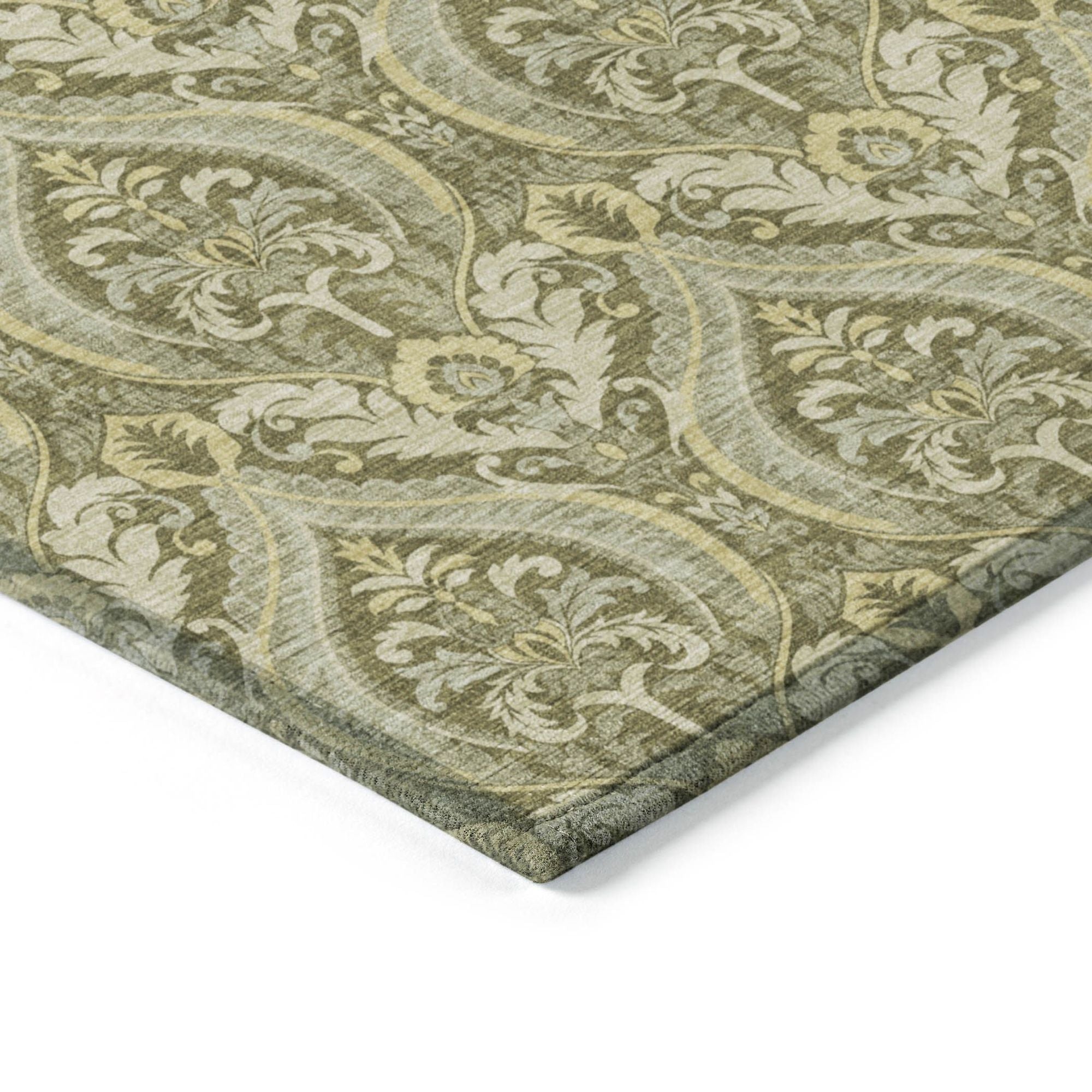 Machine Made ACN572 Green  Rugs #color_green 