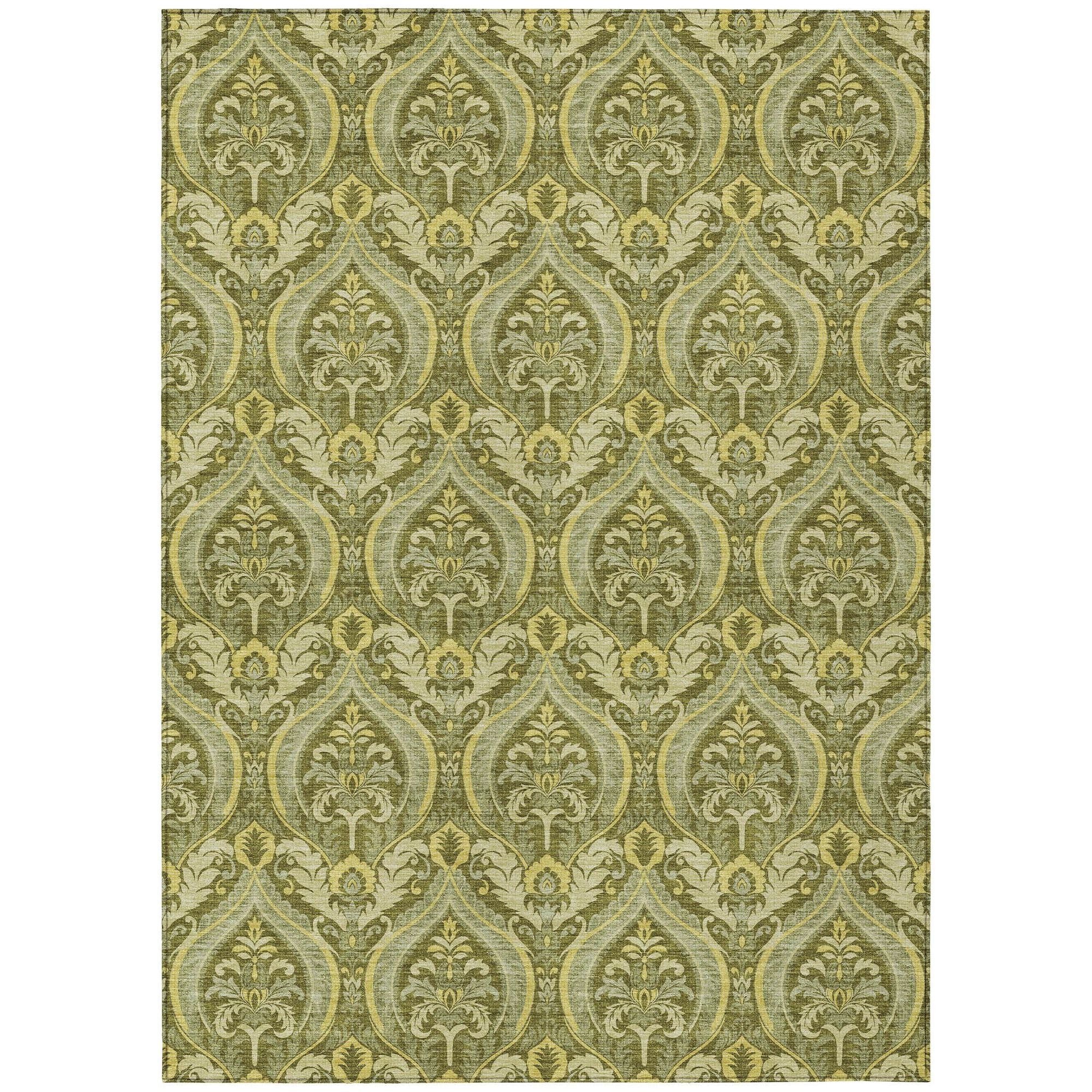 Machine Made ACN572 Green  Rugs #color_green 