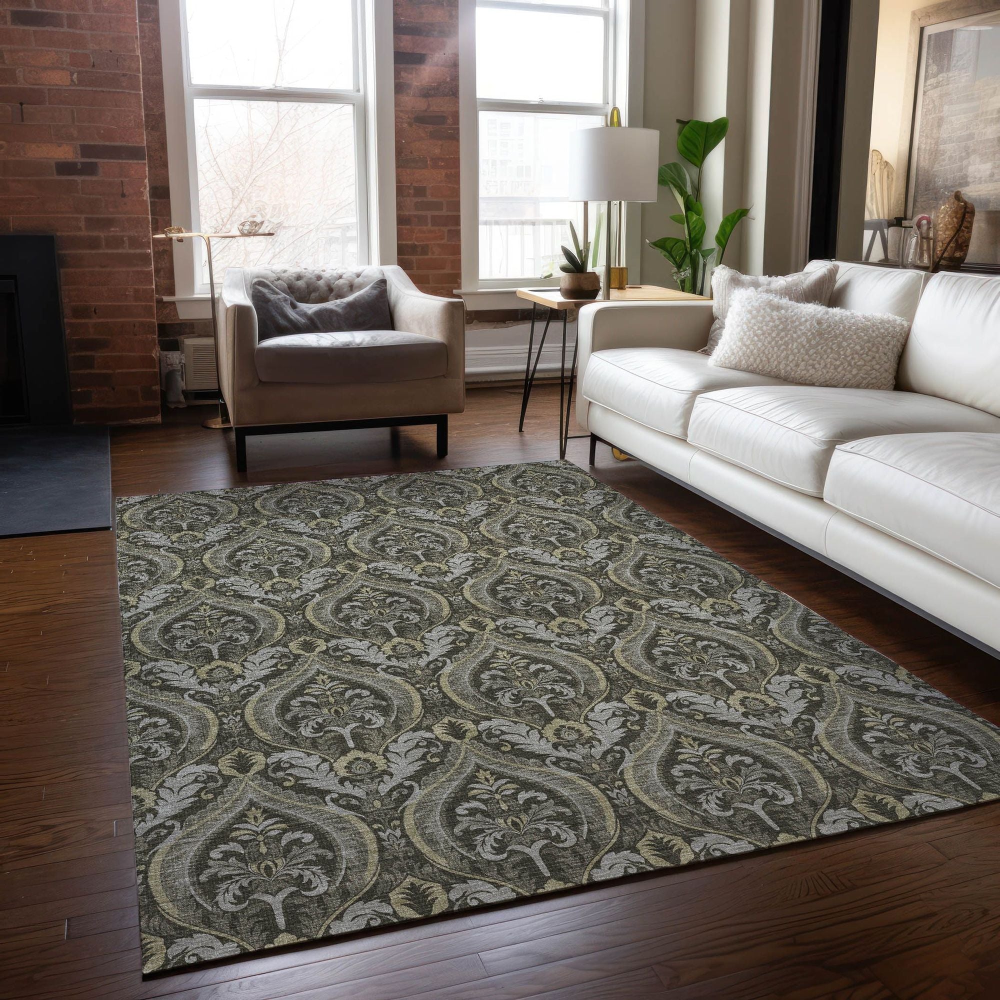 Machine Made ACN572 Taupe Brown Rugs #color_taupe brown