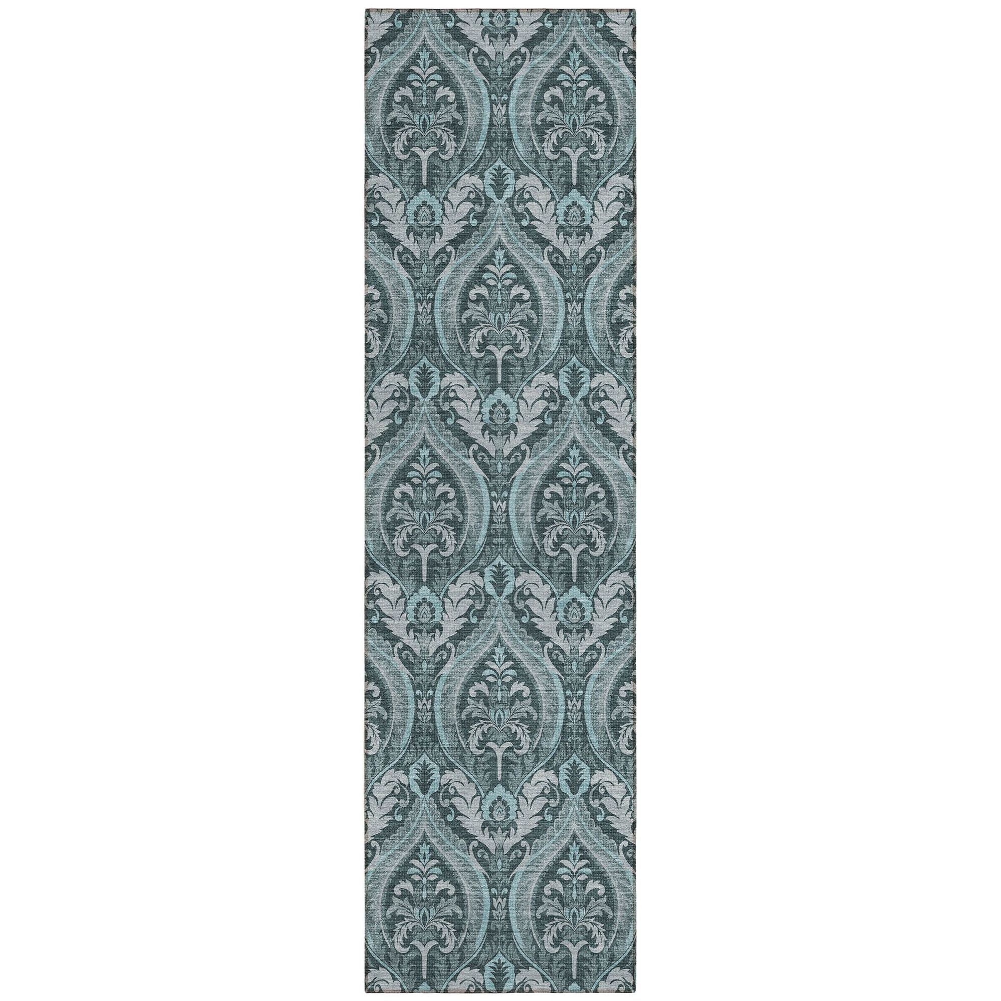 Machine Made ACN572 Teal  Rugs #color_teal 