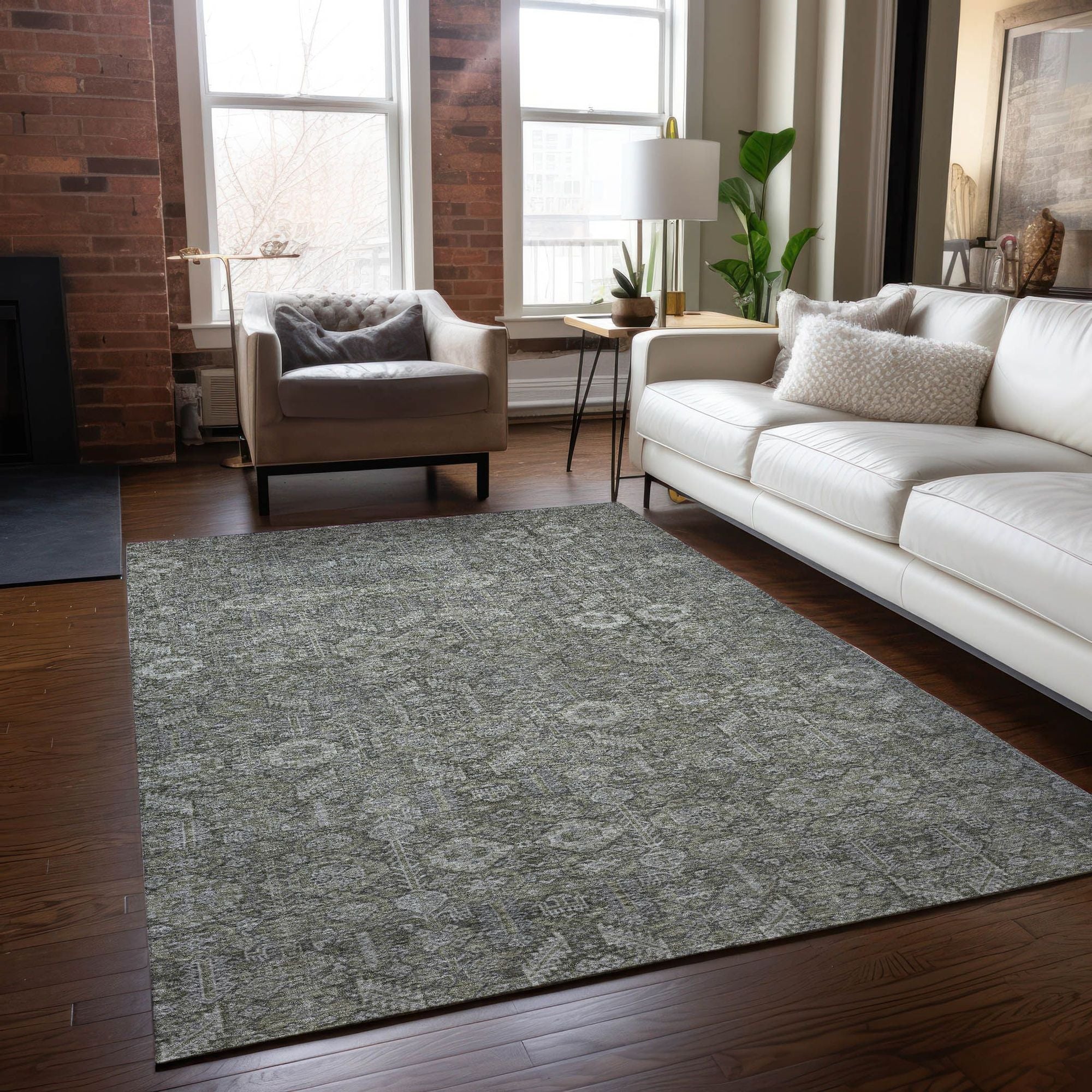 Machine Made ACN574 Gray  Rugs #color_gray 