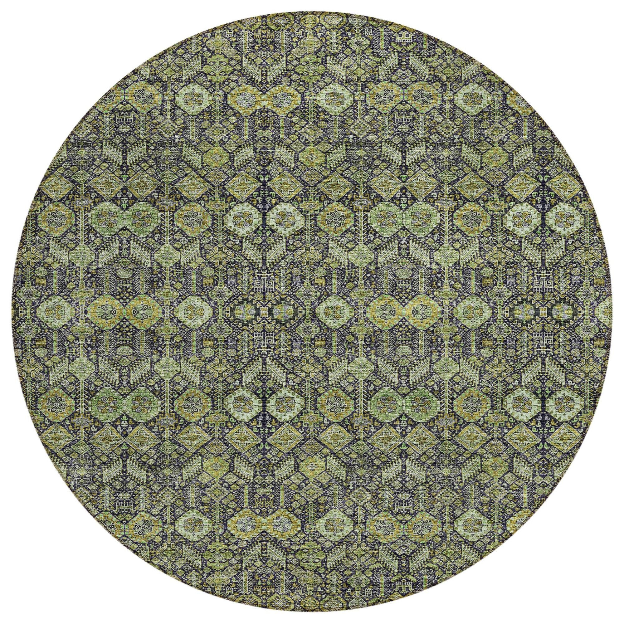 Machine Made ACN574 Green  Rugs #color_green 