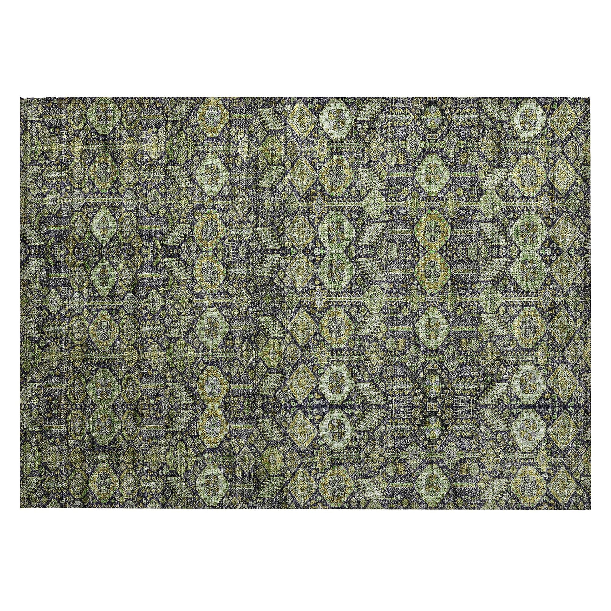 Machine Made ACN574 Green  Rugs #color_green 