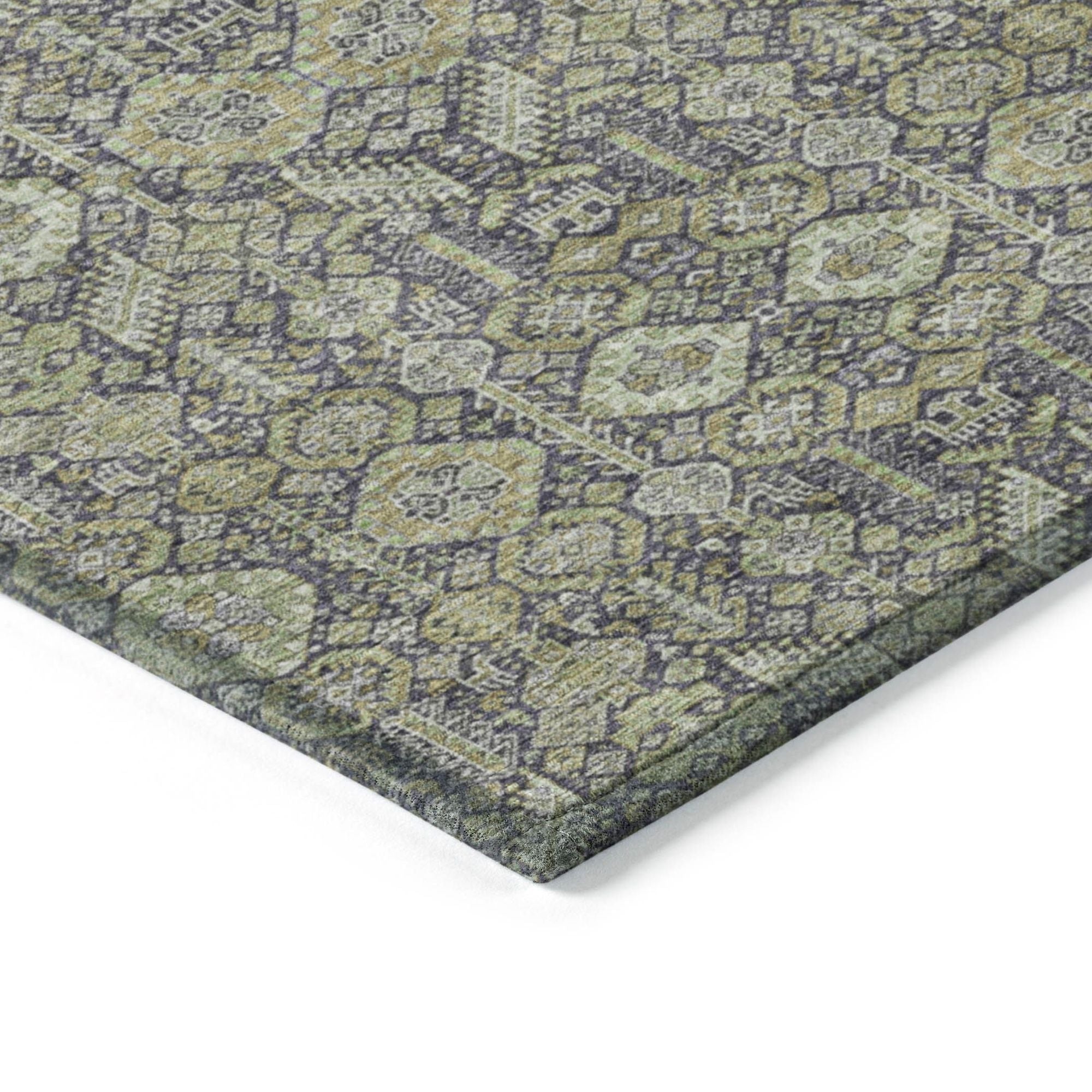 Machine Made ACN574 Green  Rugs #color_green 