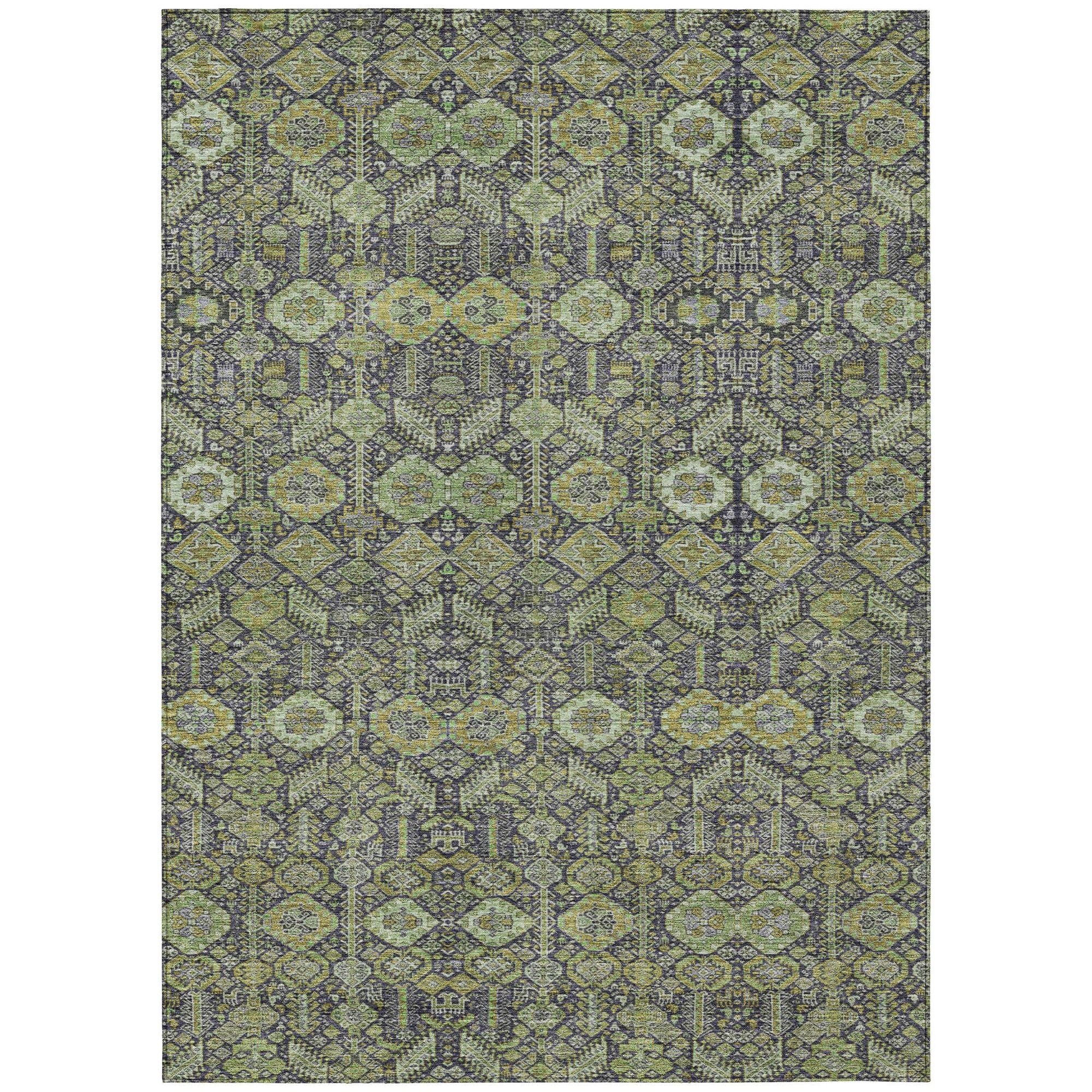 Machine Made ACN574 Green  Rugs #color_green 