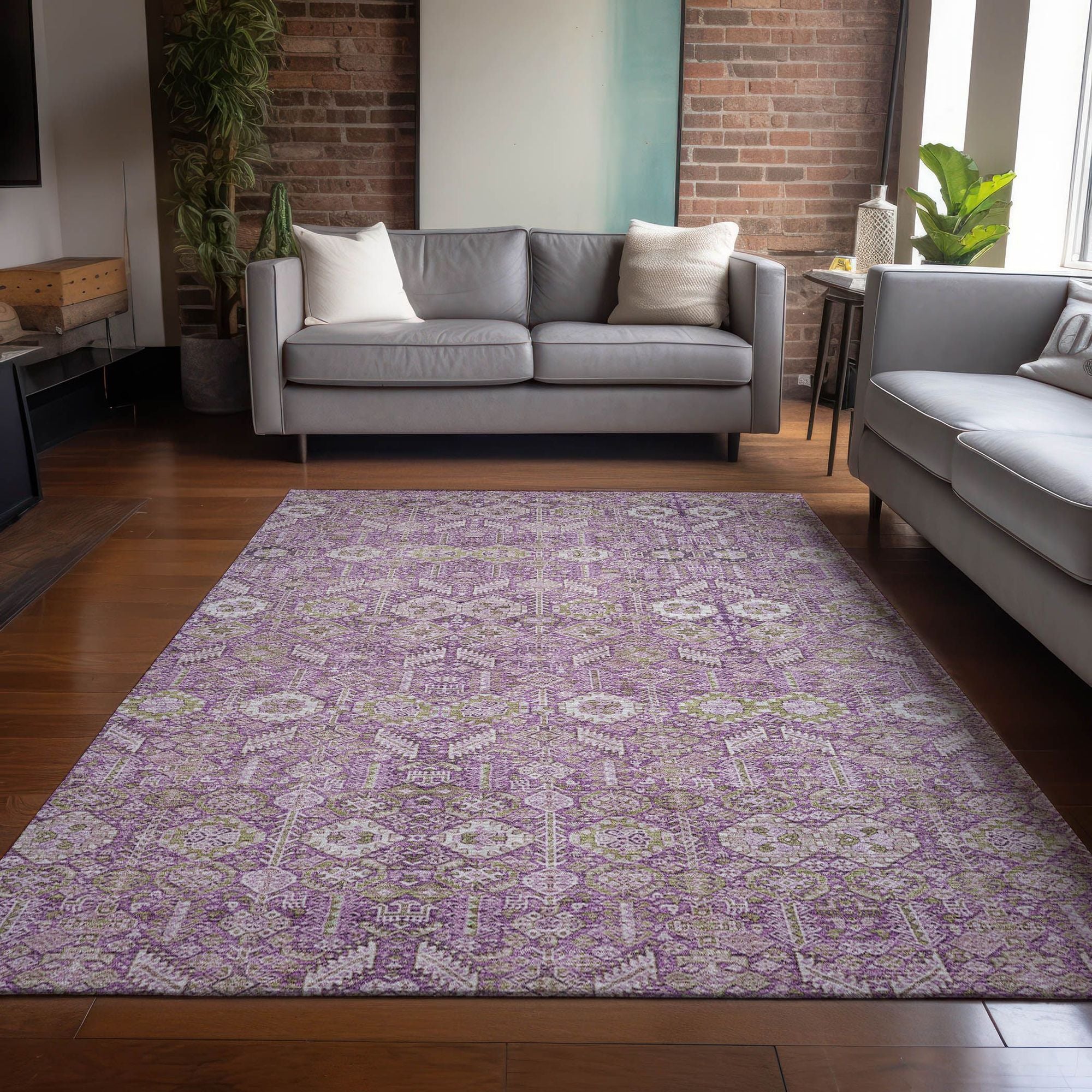 Machine Made ACN574 Lavender Purple Rugs #color_lavender purple