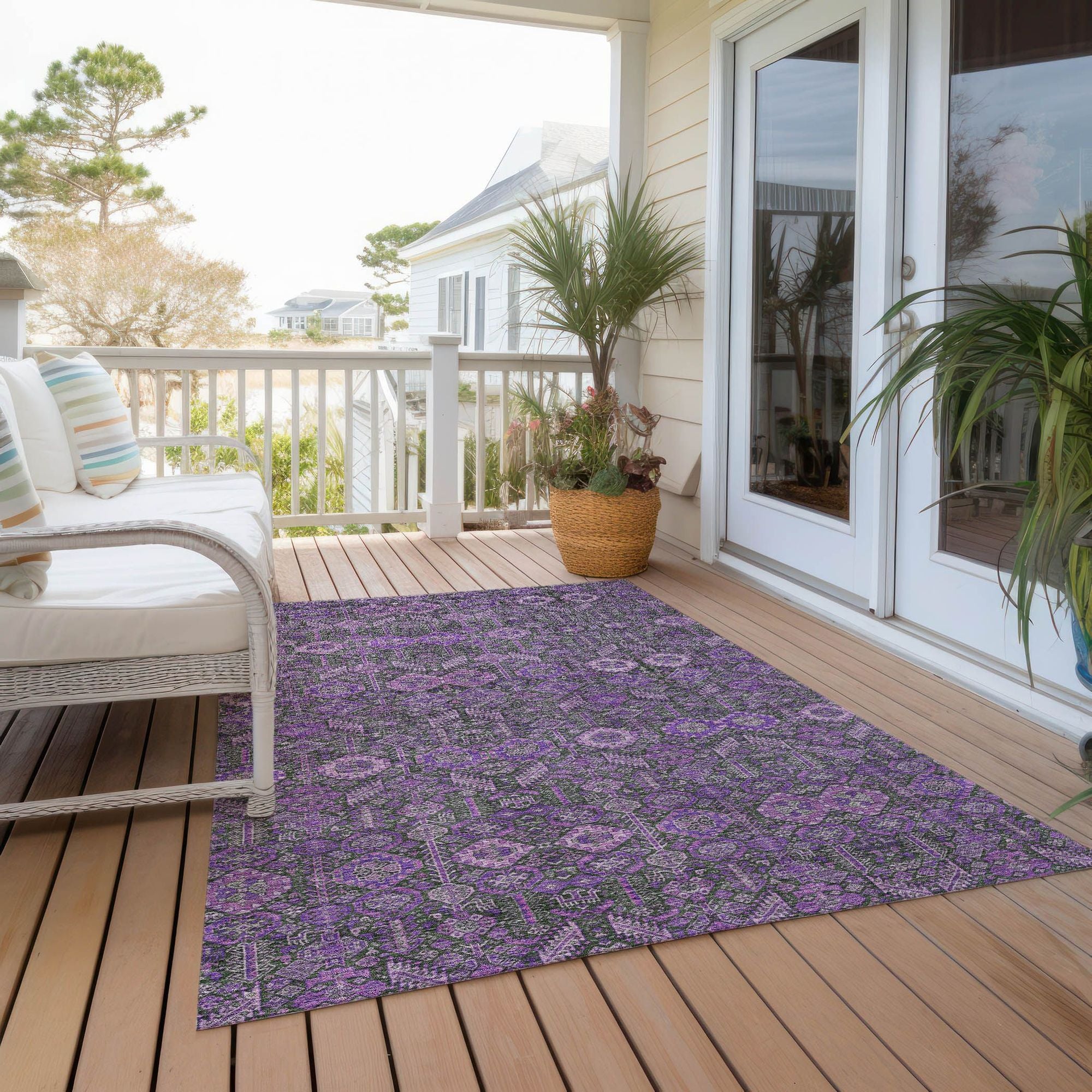 Machine Made ACN574 Purple  Rugs #color_purple 