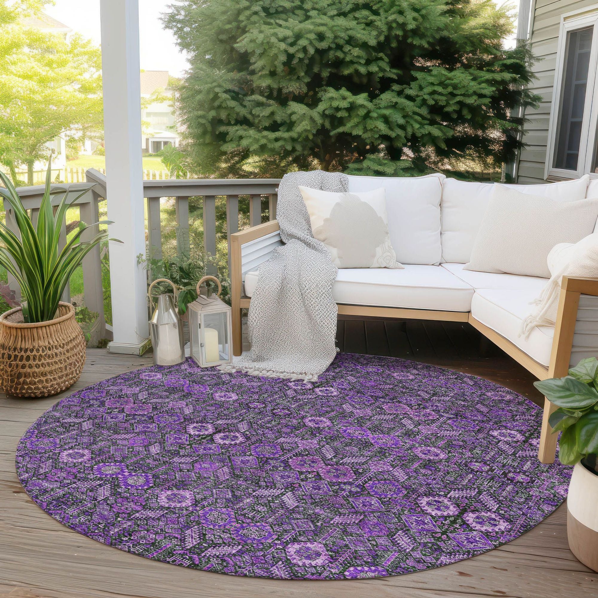 Machine Made ACN574 Purple  Rugs #color_purple 