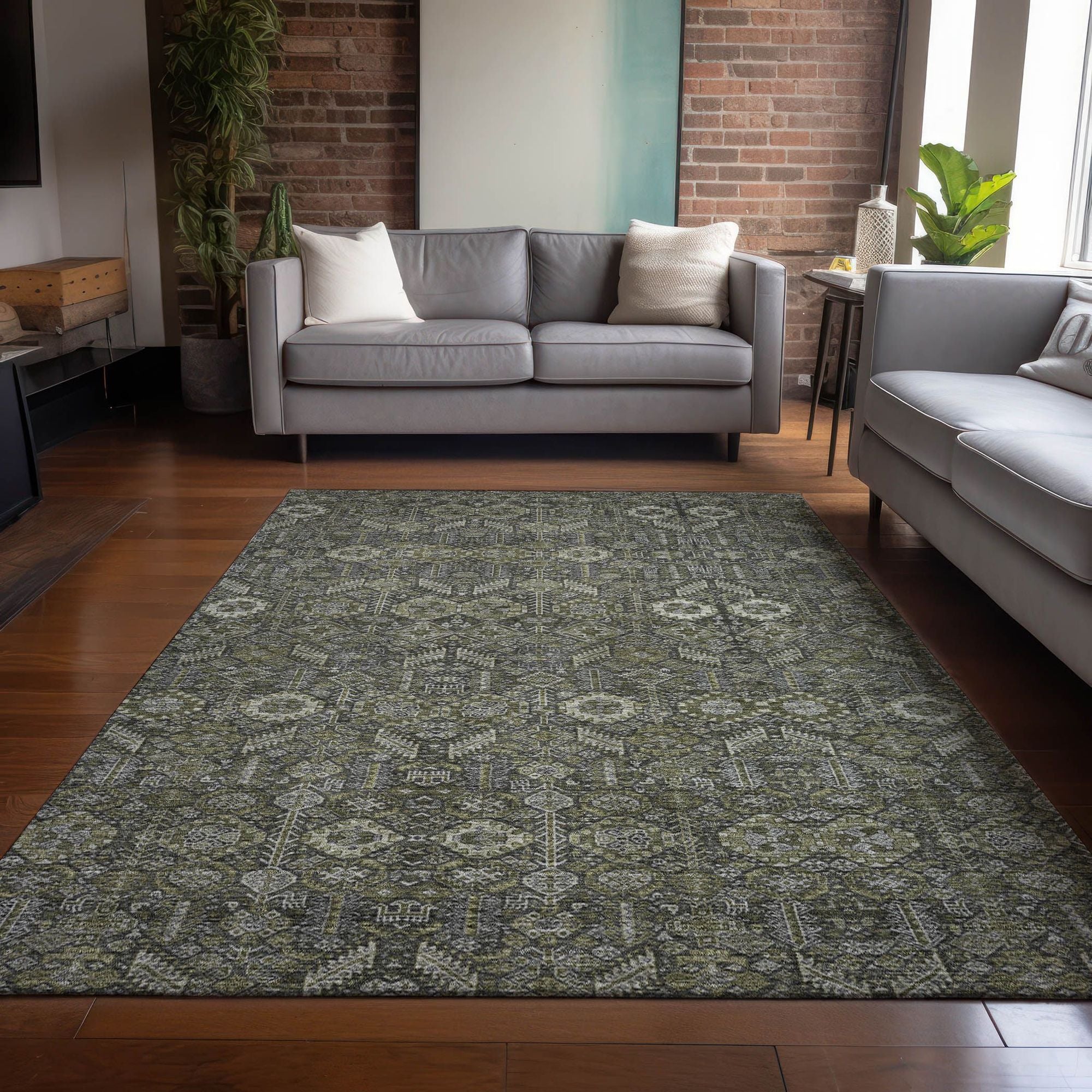 Machine Made ACN574 Taupe Brown Rugs #color_taupe brown