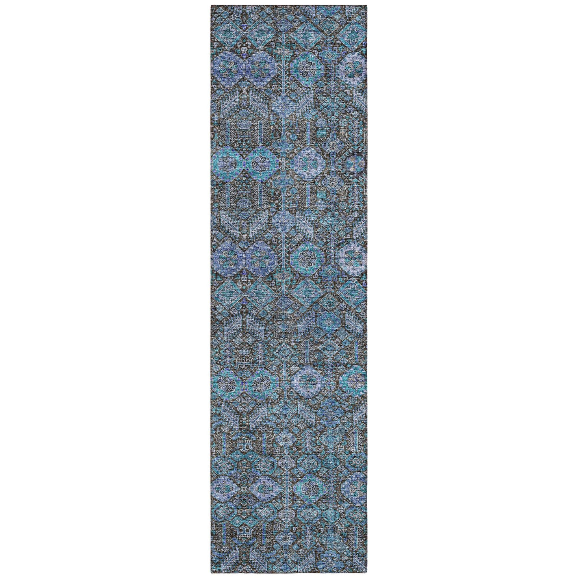 Machine Made ACN574 Teal  Rugs #color_teal 