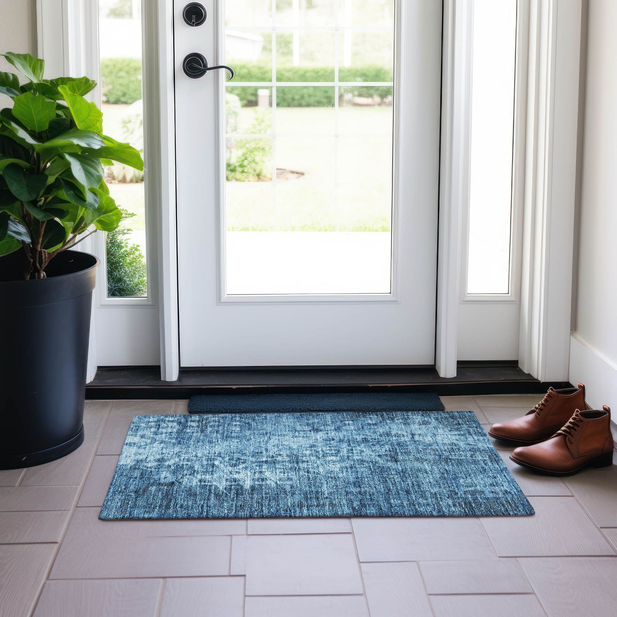 Machine Made ACN577 Blue  Rugs #color_blue 