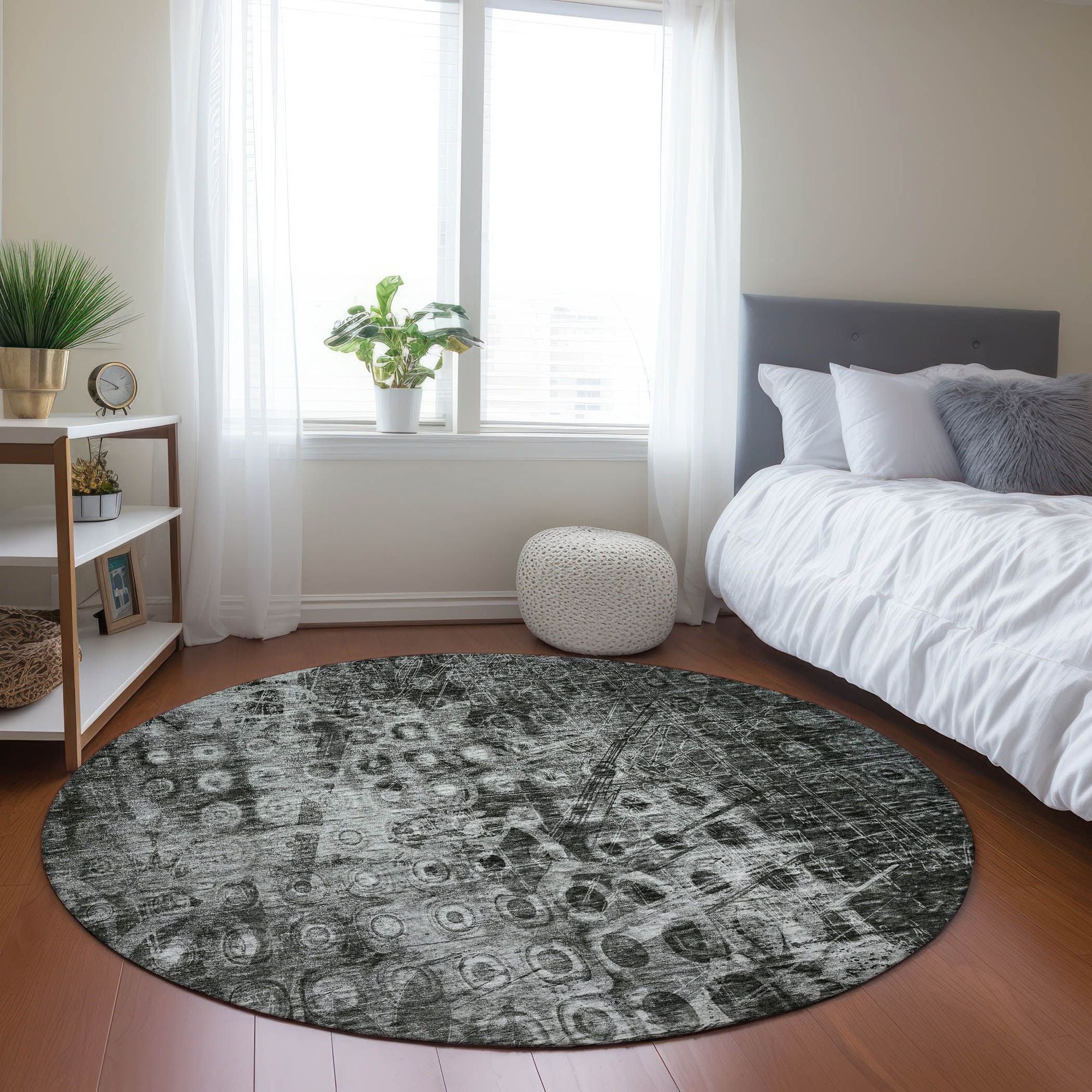 Machine Made ACN577 Charcoal Gray Rugs #color_charcoal gray