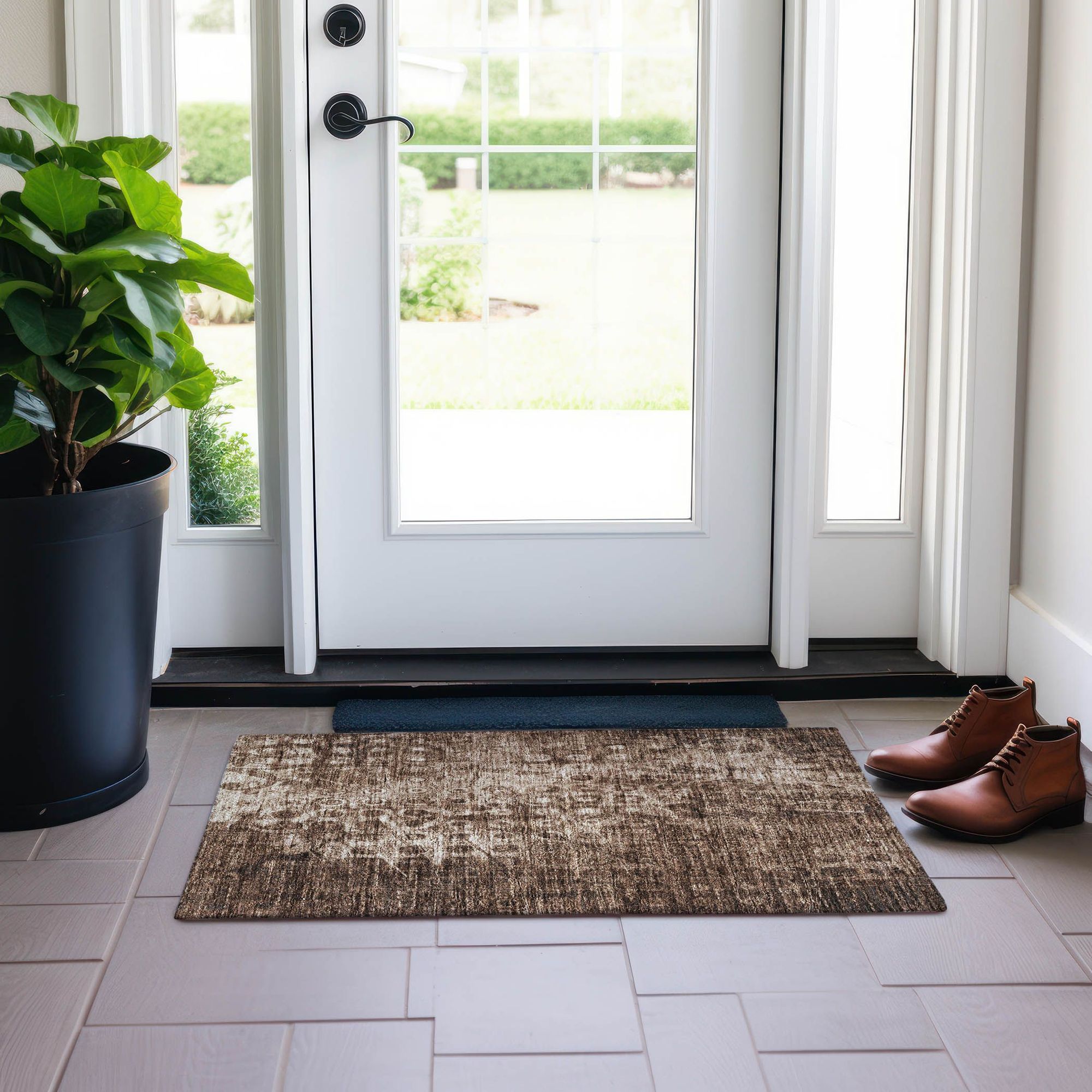 Machine Made ACN577 Chocolate Brown Rugs #color_chocolate brown