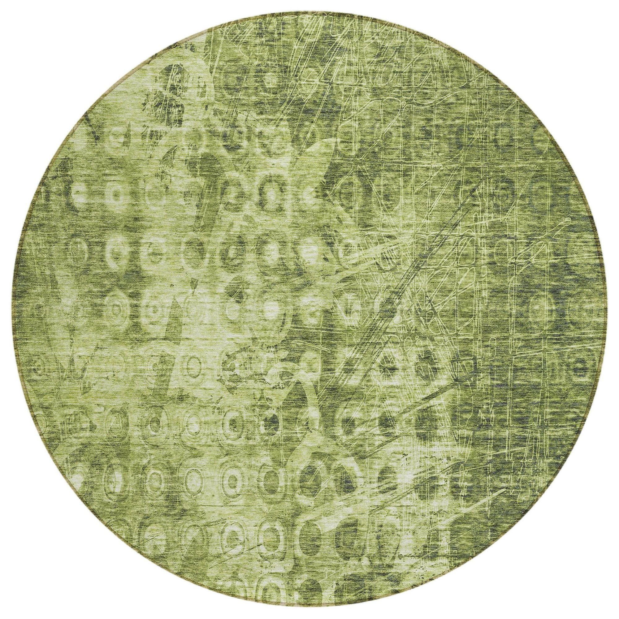 Machine Made ACN577 Olive Green Rugs #color_olive green