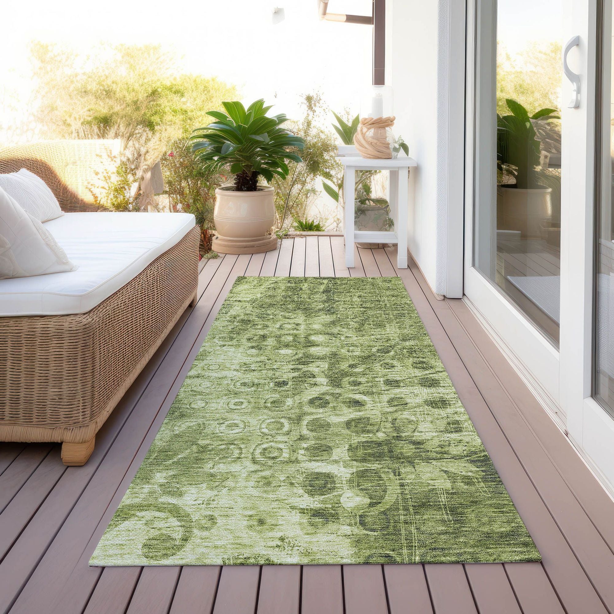 Machine Made ACN577 Olive Green Rugs #color_olive green