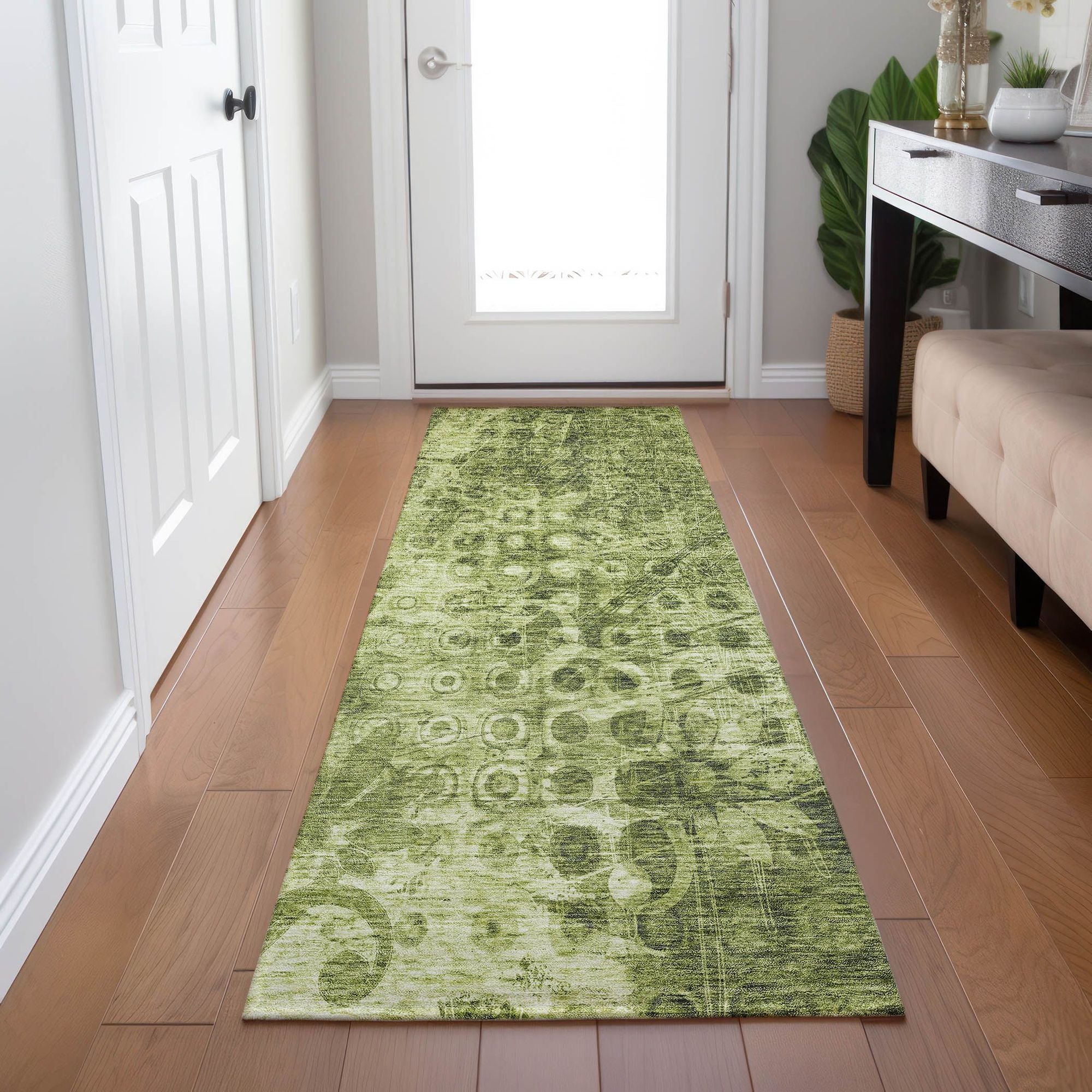 Machine Made ACN577 Olive Green Rugs #color_olive green