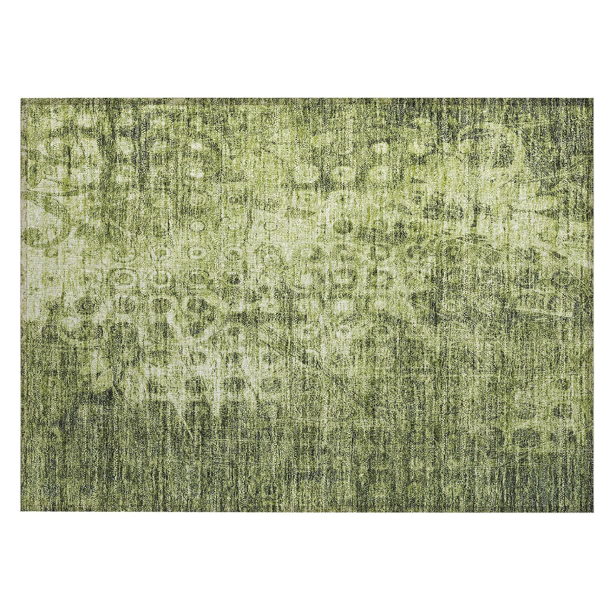 Machine Made ACN577 Olive Green Rugs #color_olive green