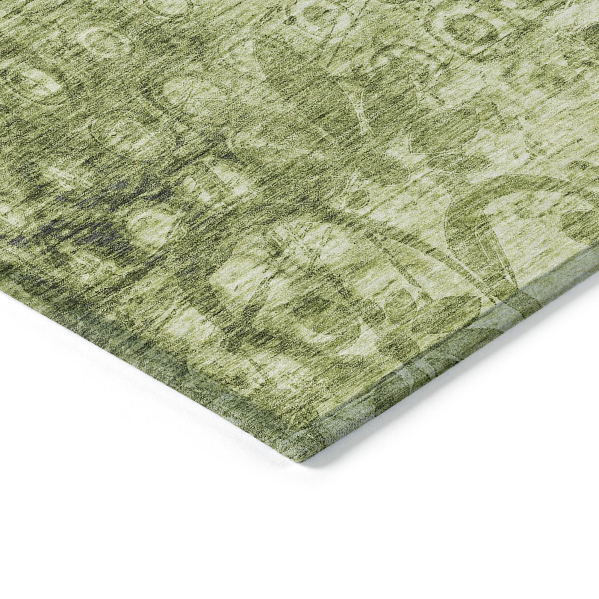 Machine Made ACN577 Olive Green Rugs #color_olive green