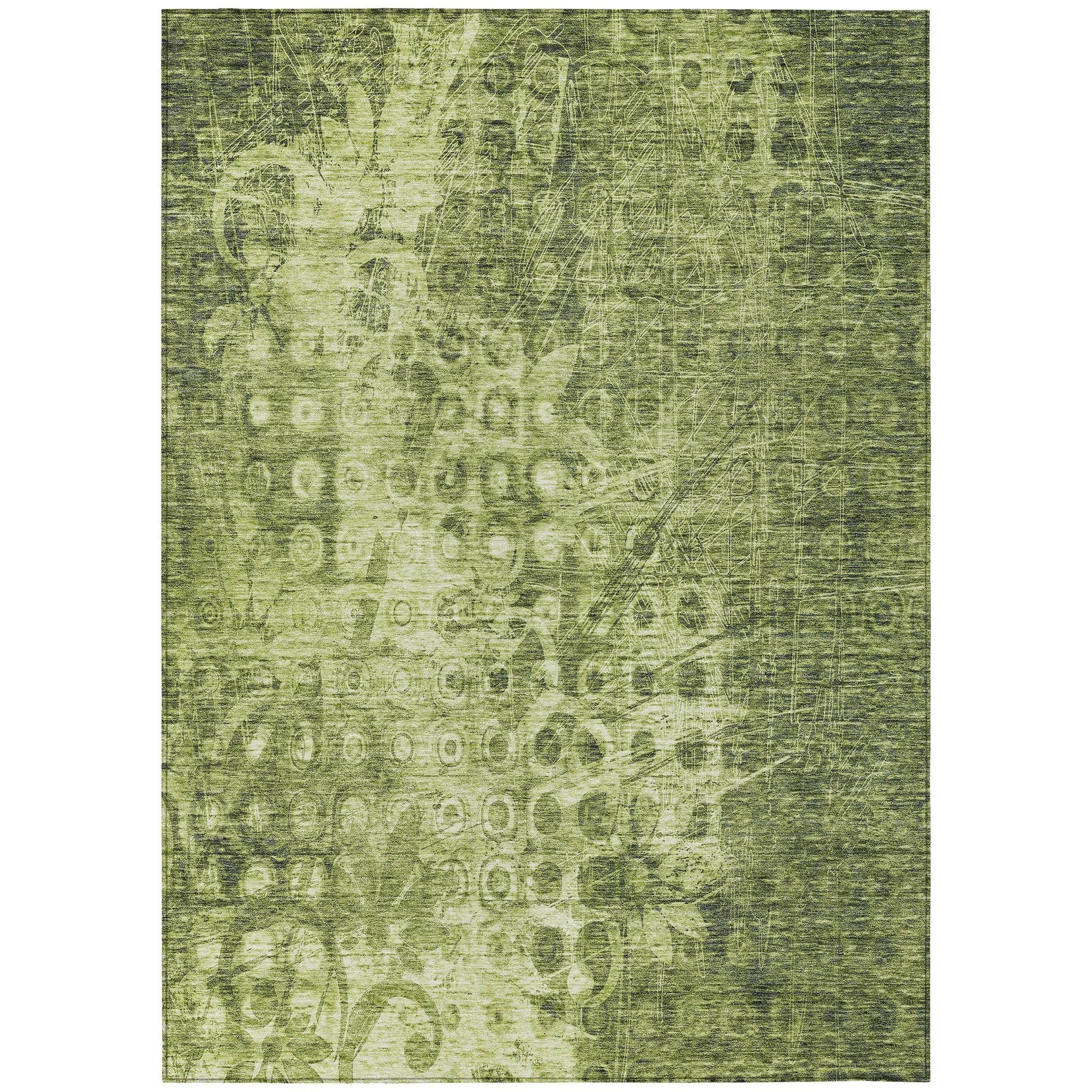 Machine Made ACN577 Olive Green Rugs #color_olive green