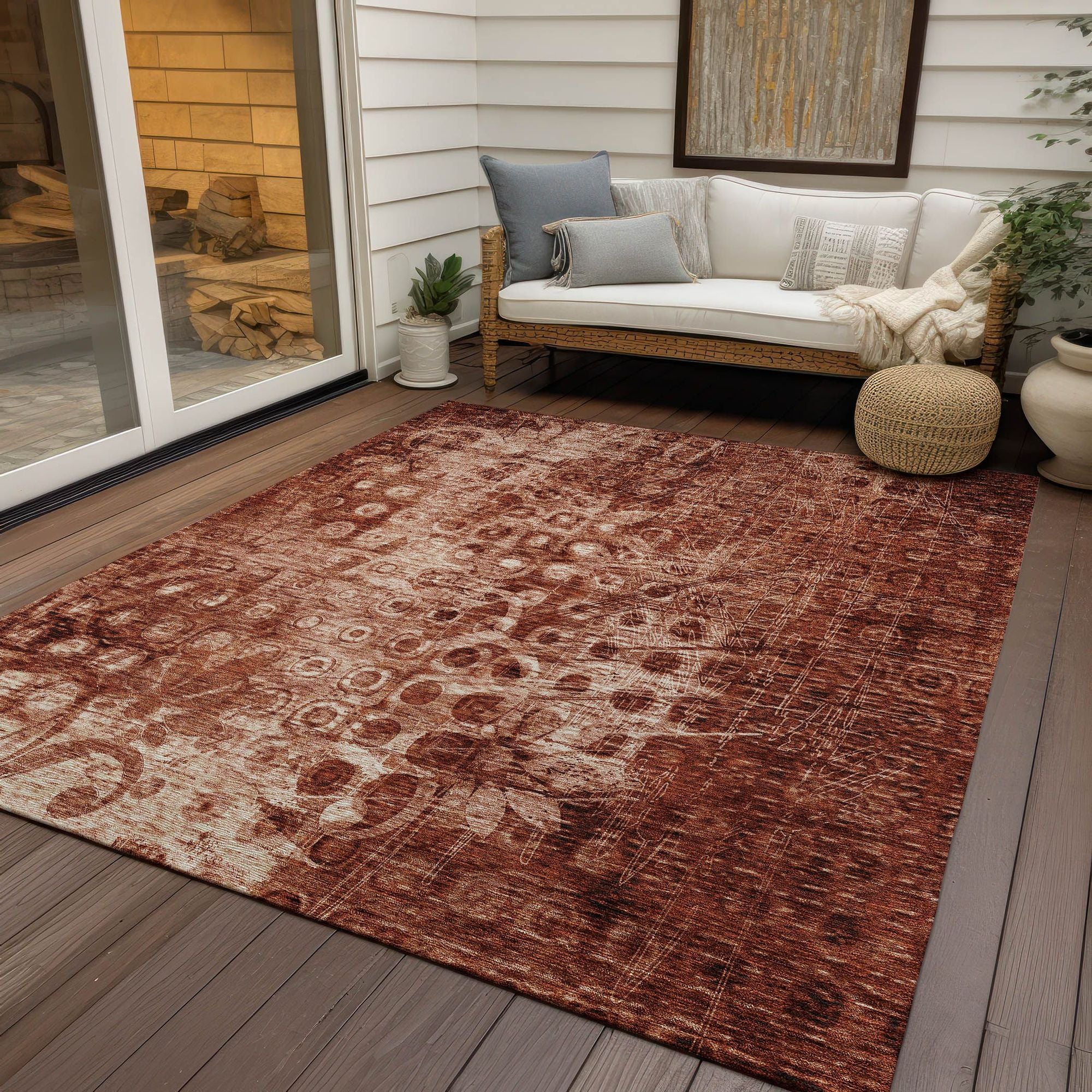 Machine Made ACN577 Paprika Orange Rugs #color_paprika orange