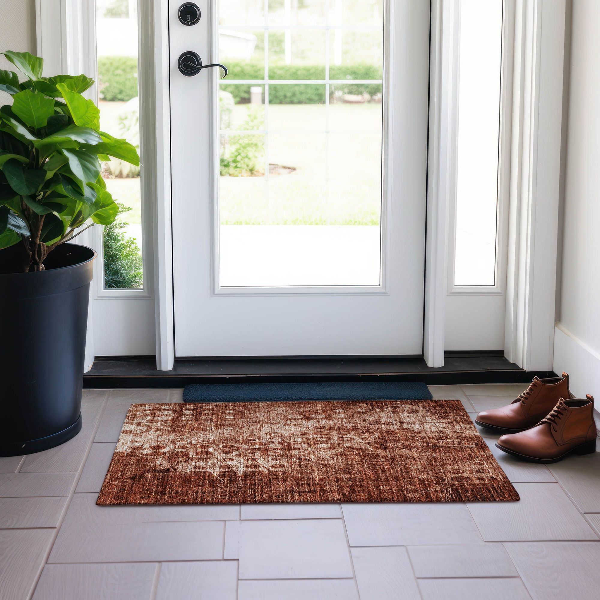 Machine Made ACN577 Paprika Orange Rugs #color_paprika orange