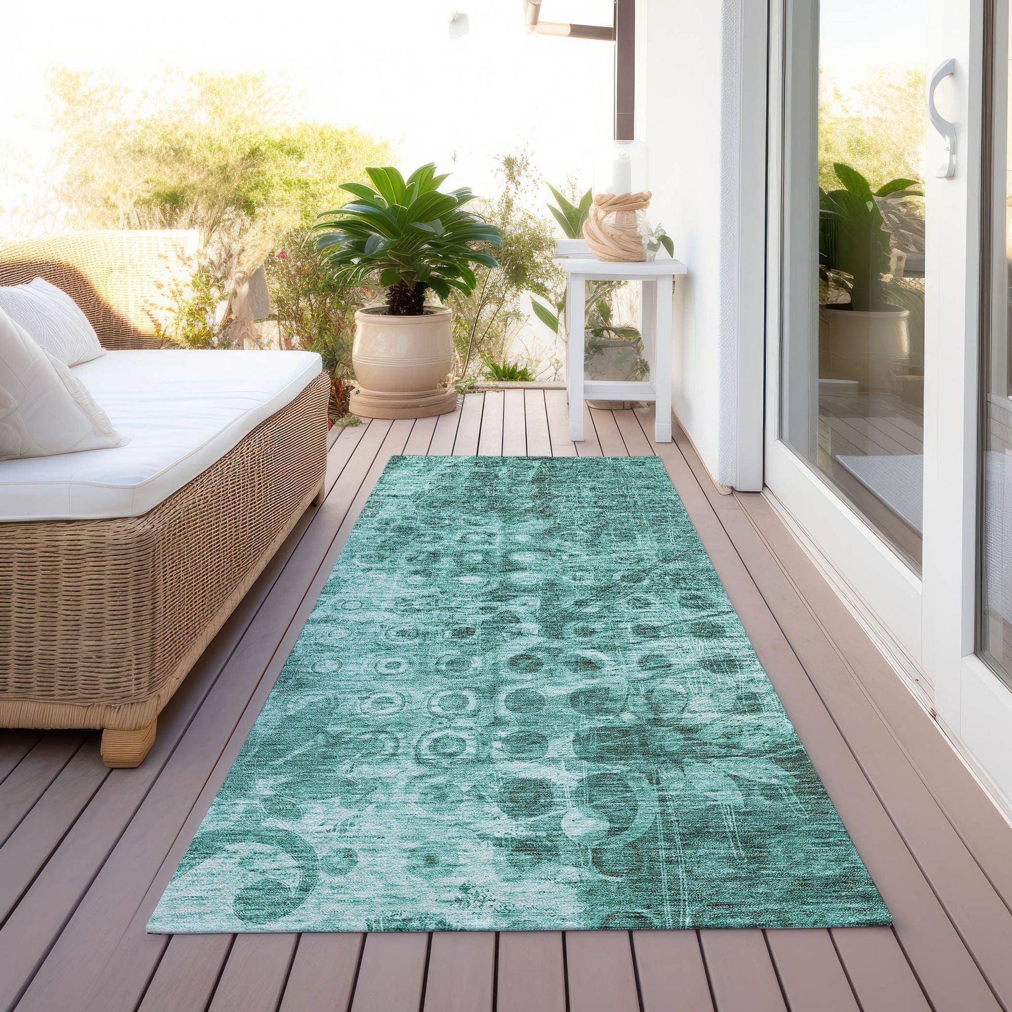 Machine Made ACN577 Teal  Rugs #color_teal 